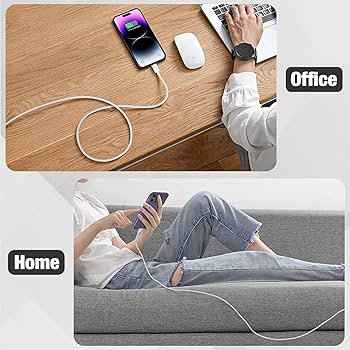 WQK USB C To Lightning Cable [Apple MFi Certified] IPhone Charger Fast Charging 3