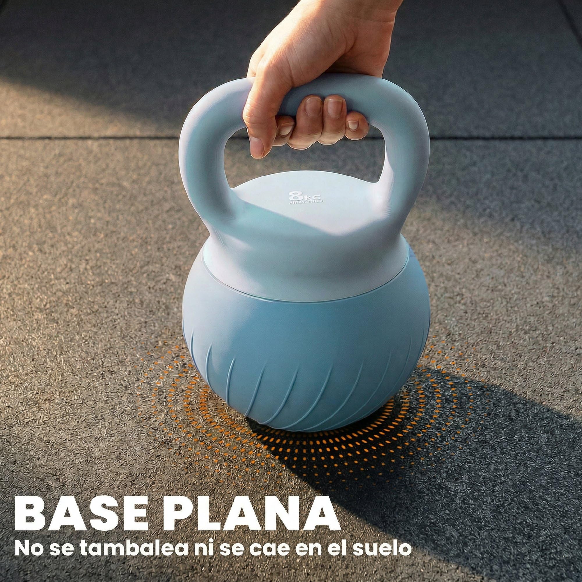 SPORTNOW Pesa Rusa 8 kg, Soft Kettlebell Relleno de Arena Metálica y Mango Antideslizante, para Entrenamiento Culturismo en Casa, Gimnasio, Azul Claro