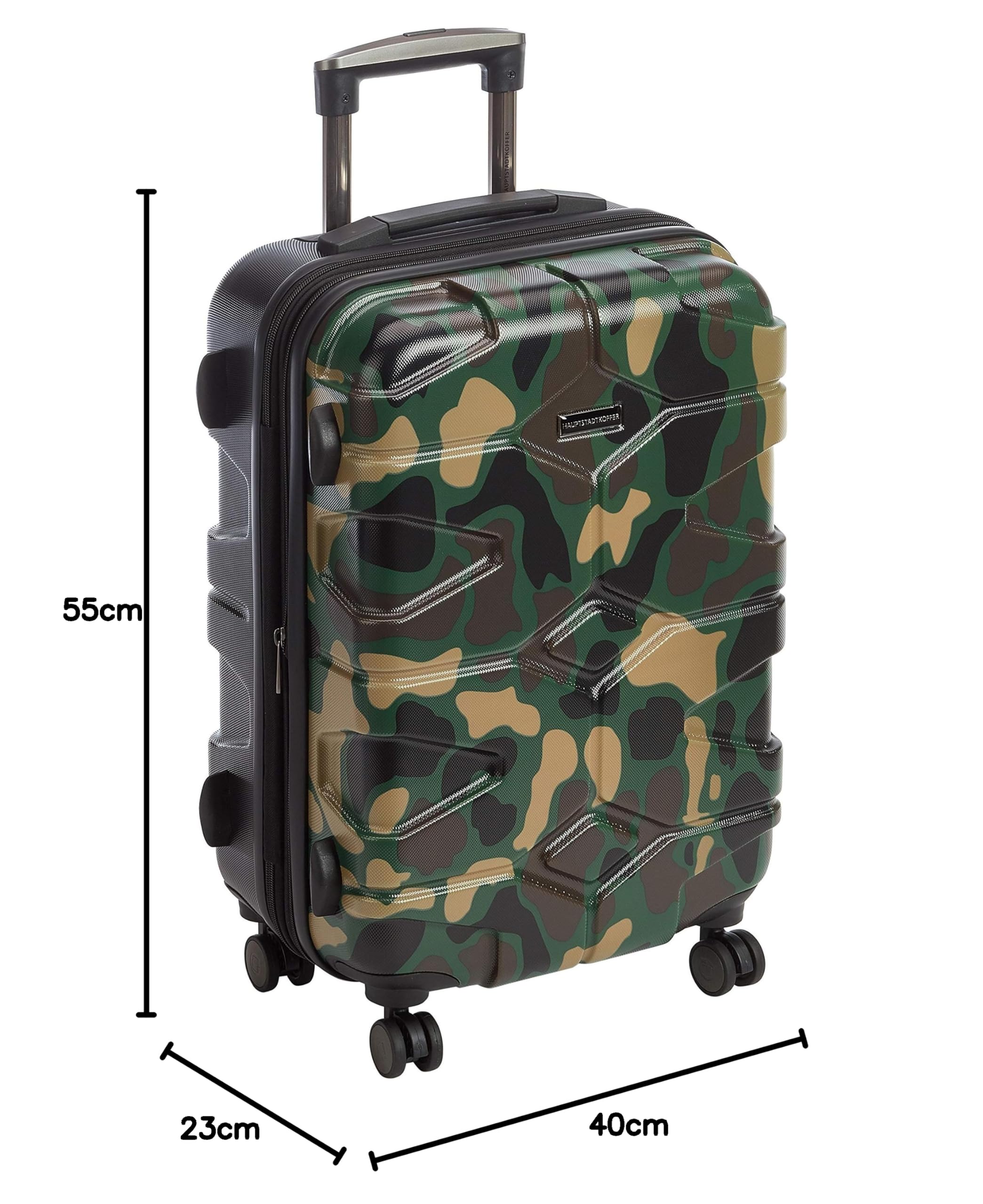 HAUPTSTADTKOFFER - X-Kölln - Equipaje de Mano Extensible, ABS, TSA, 55cm, 50L, Camuflaje