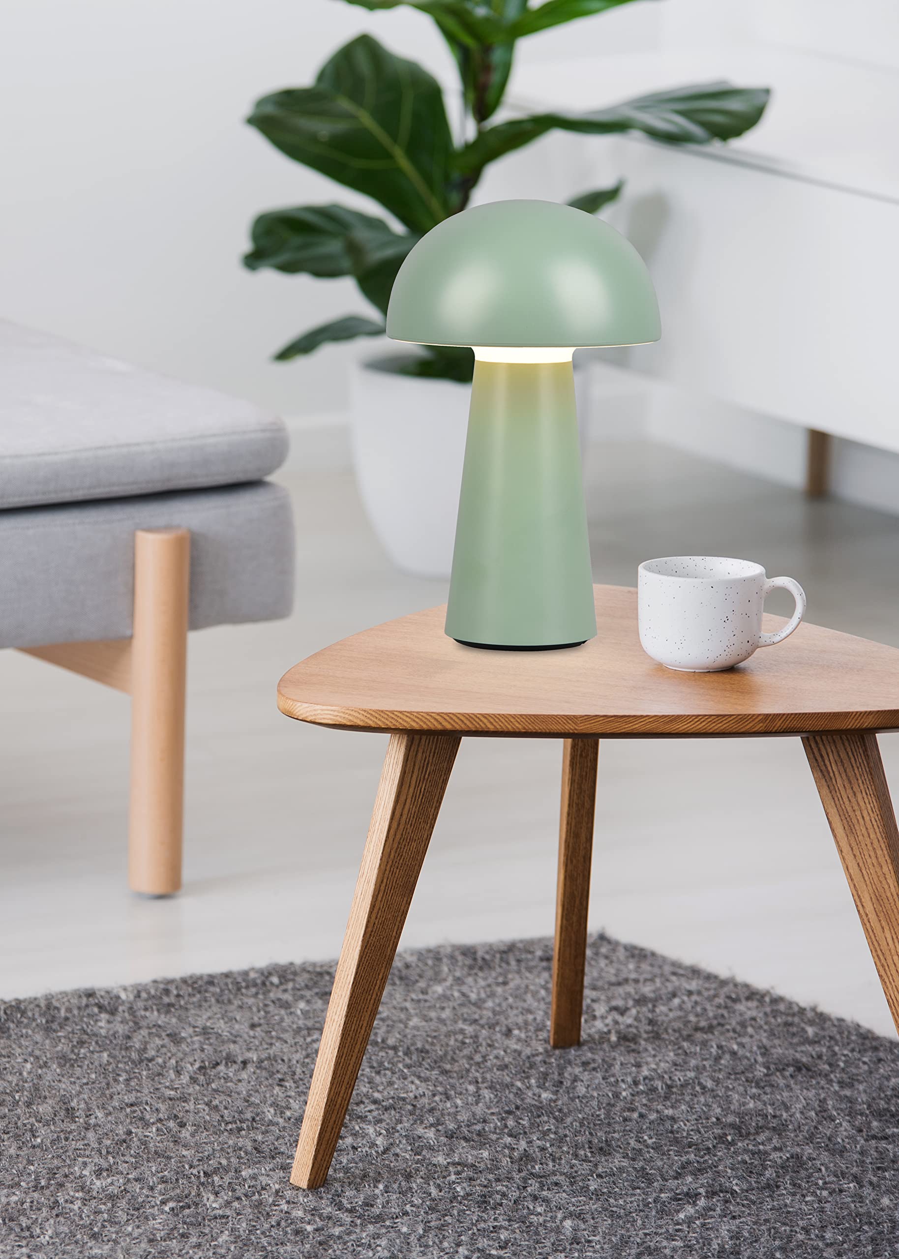Reality – Lampada Da Tavolo Lennon A LED – Ricaricabile USB‑C, Dimmerabile, IP44, Design A Fungo