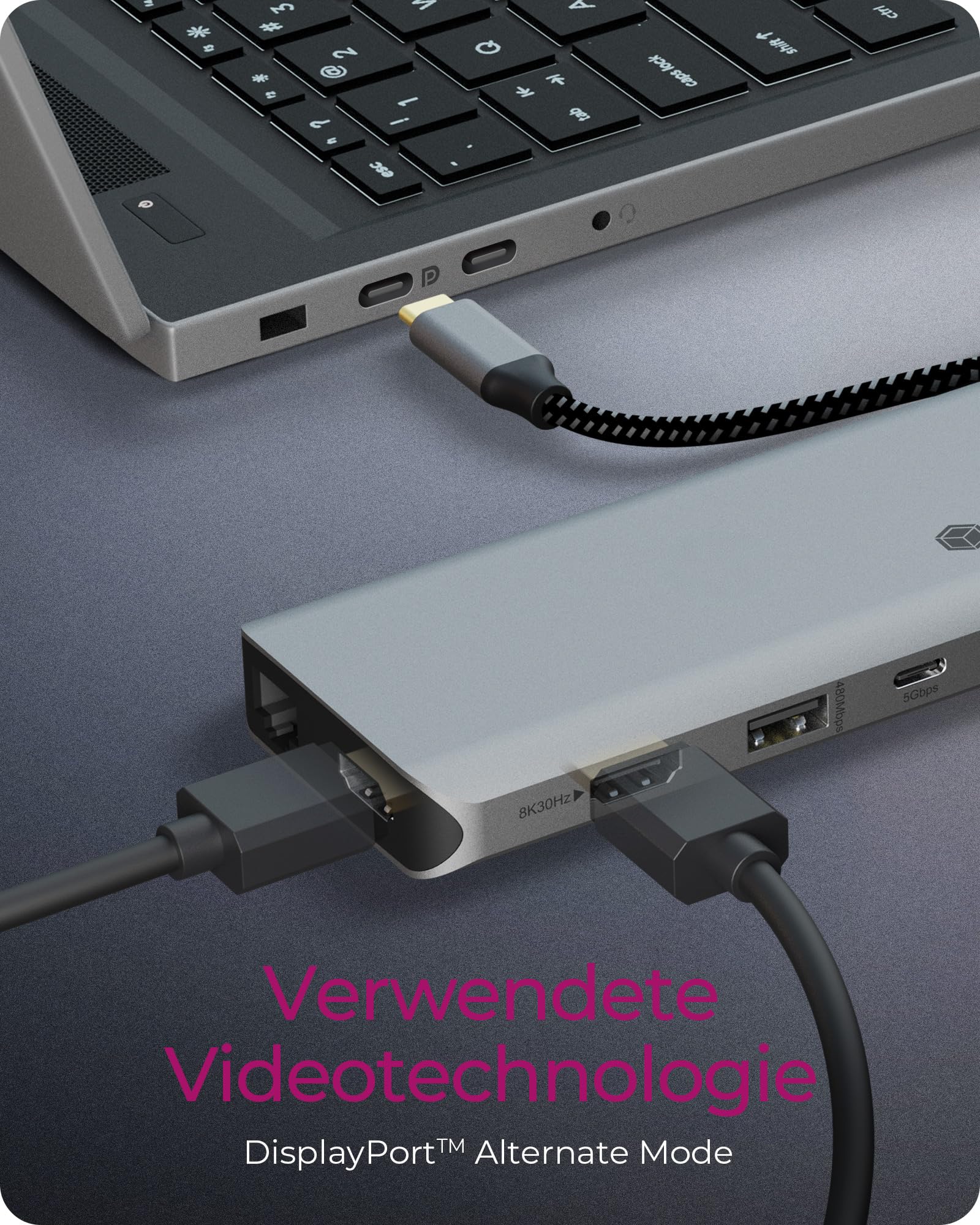 ICY BOX USB Type-C Notebook DockingStation 12 Ports IB-DK4061-CPD