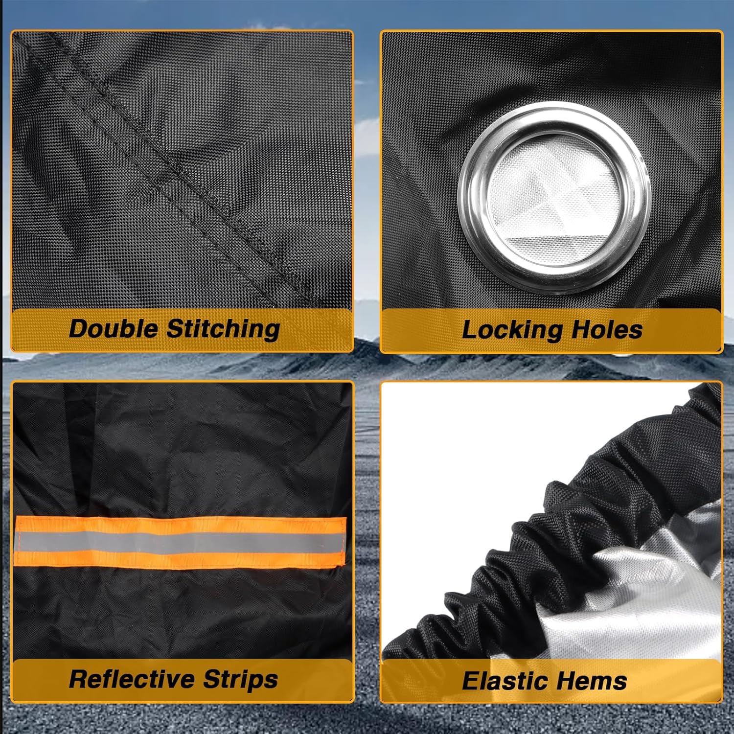 EVRBUL Funda completa para vehículos de 3 ruedas, a prueba de polvo e impermeable, compatible con Can-Am Ryker 600 Ryker 900 Ryker Sport Ryker Rally Edition, se adapta hasta 103 pulgadas