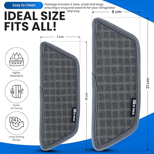 Miniatura 9 de Recogedor de goteo para refrigerador para bandeja de agua, protege la bandeja dispensadora de hielo y agua de derrames, acumulación de minerales y