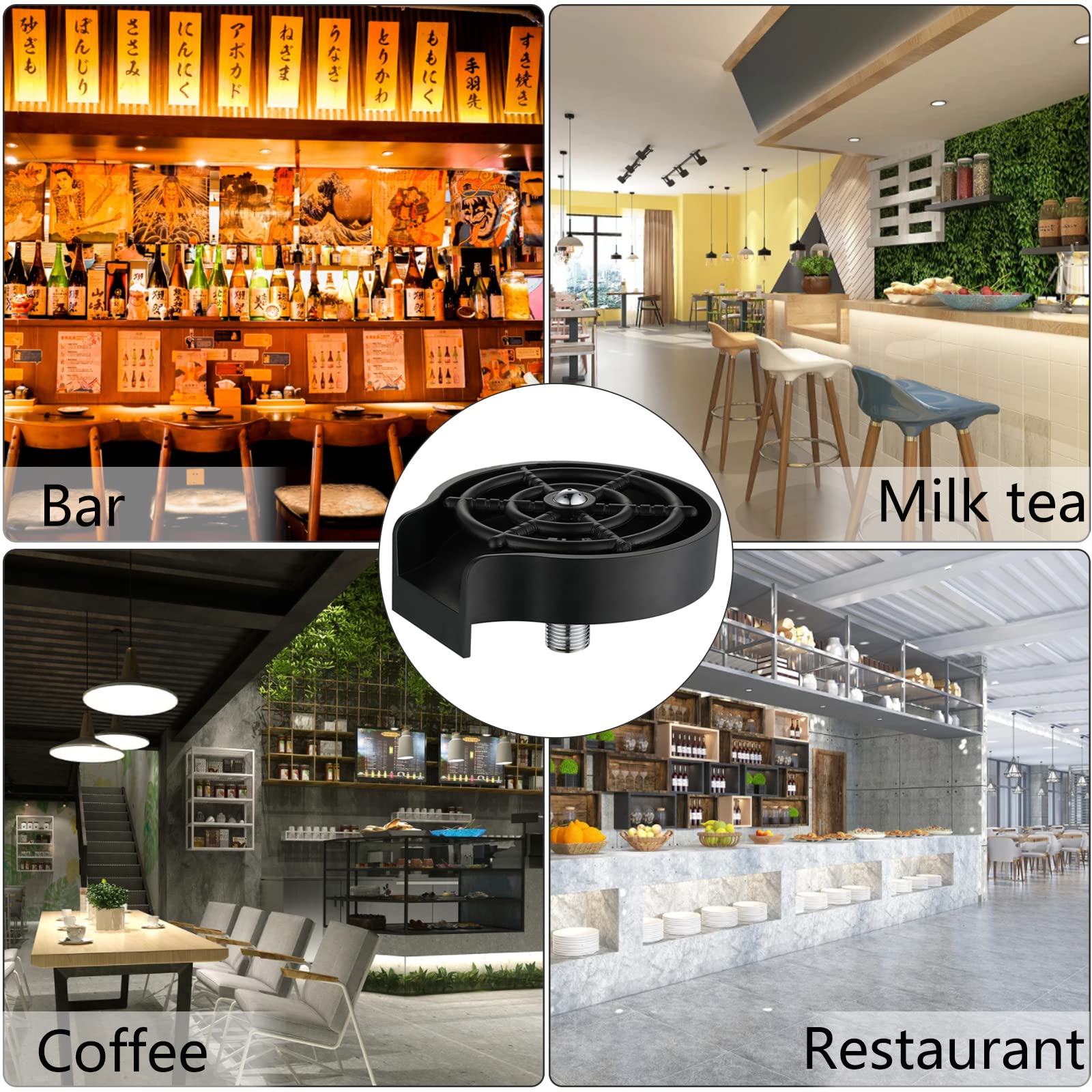 Lavavajillas de vidrio de acero inoxidable, limpiador automático de tazas de grifo, enjuagador de vidrio para hotel, bar, vaso de cerveza, café, leche, té, taza, accesorios para fregaderos de cocina
