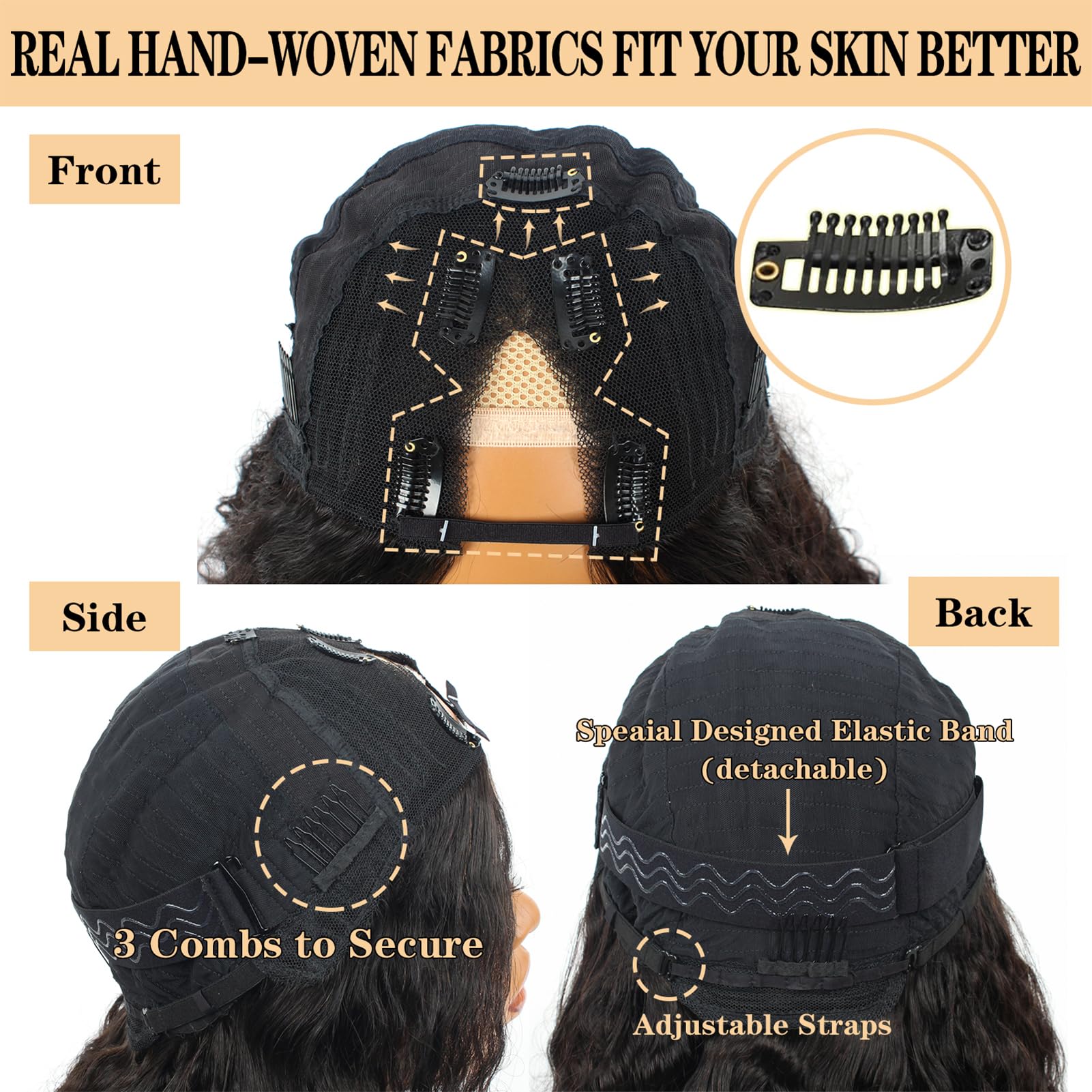 Amazon.com : ROYAL IMPRESSION V Part Wig Human Hair Deep 