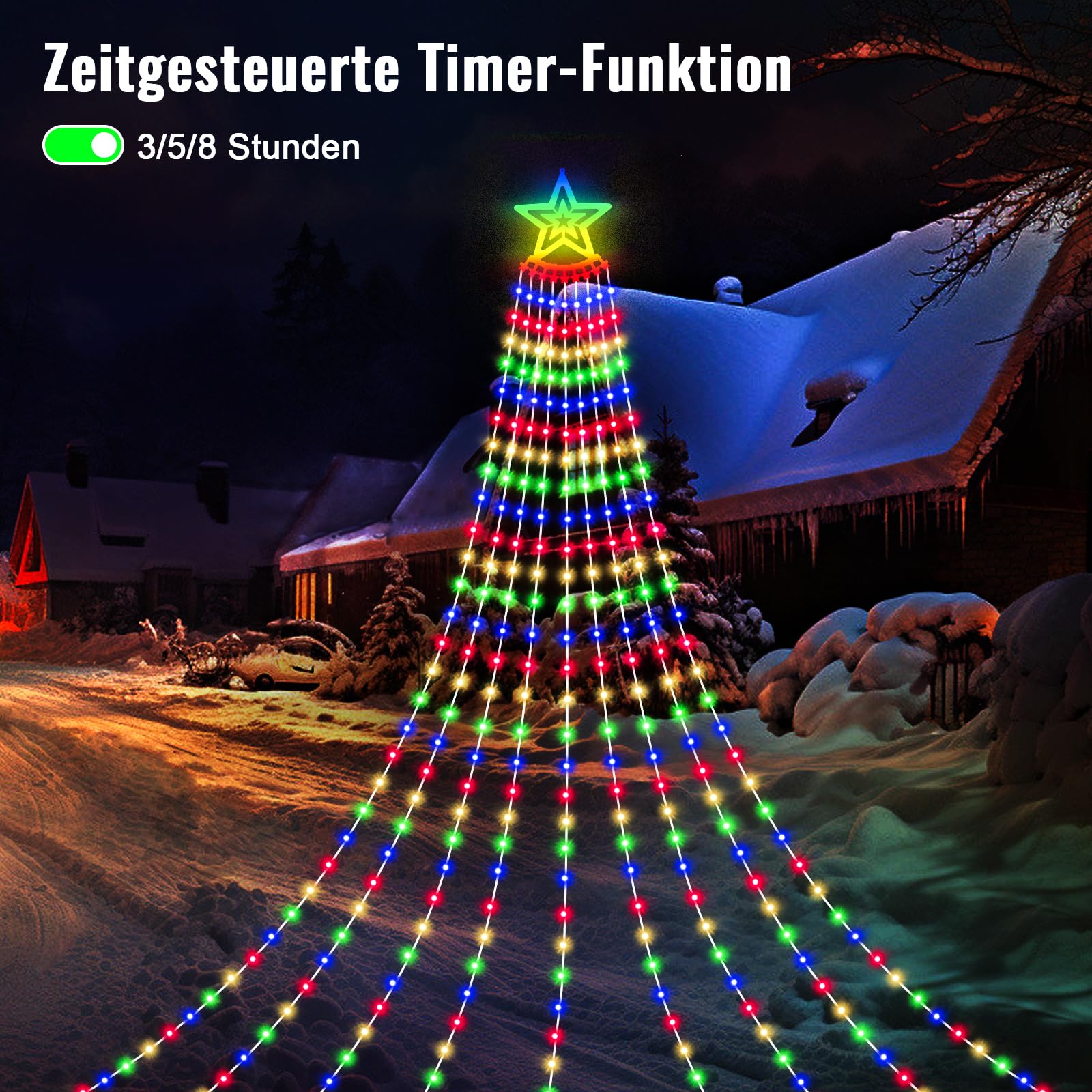 HELESIN Suikerstokken, lichtketting, 12 modi, timer, verlichting met 84 leds, waterdichte kerstversiering voor buiten, 14 stuks