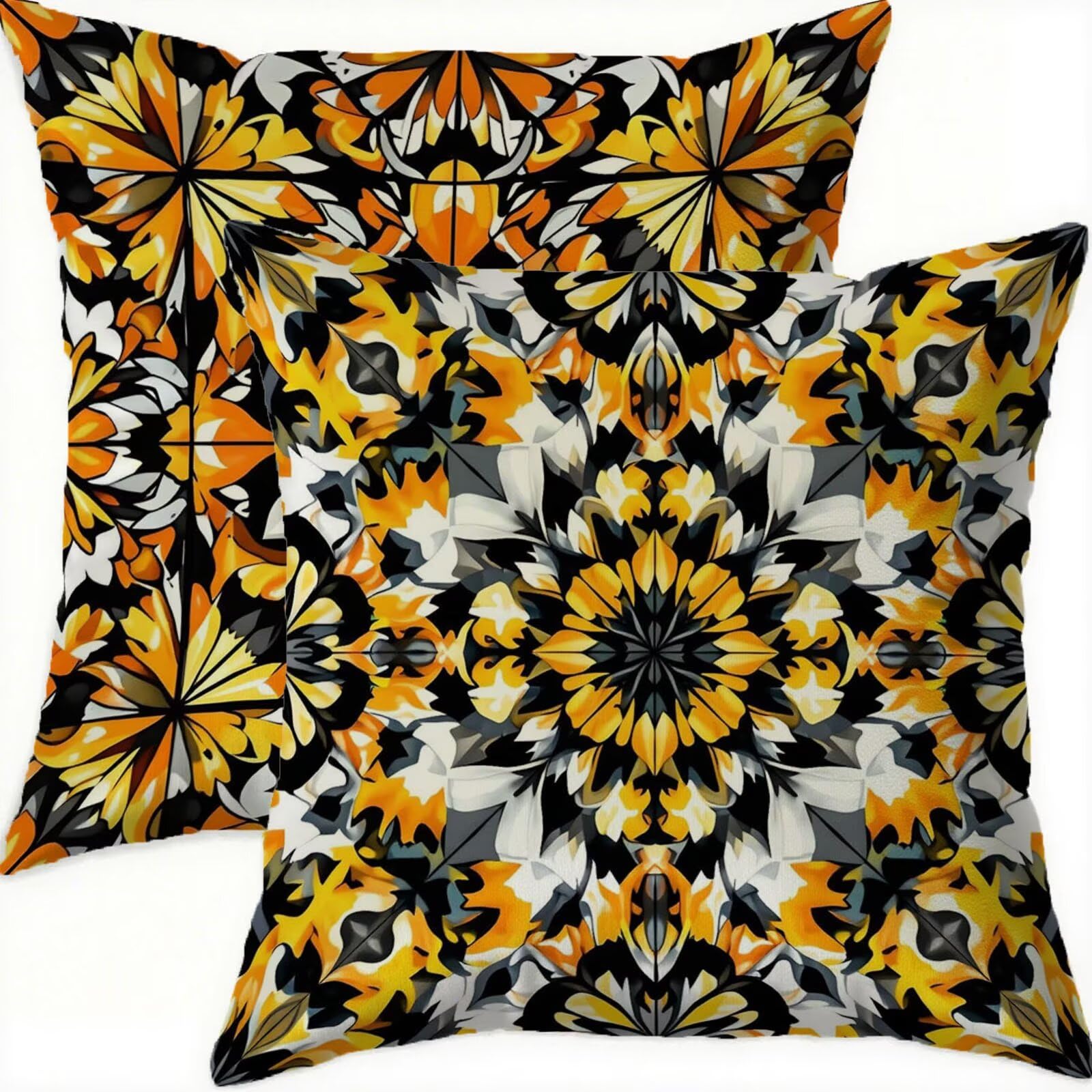 Housse coussin 60x60cm lot de 2 coussins décoratifs canapé chambre salon