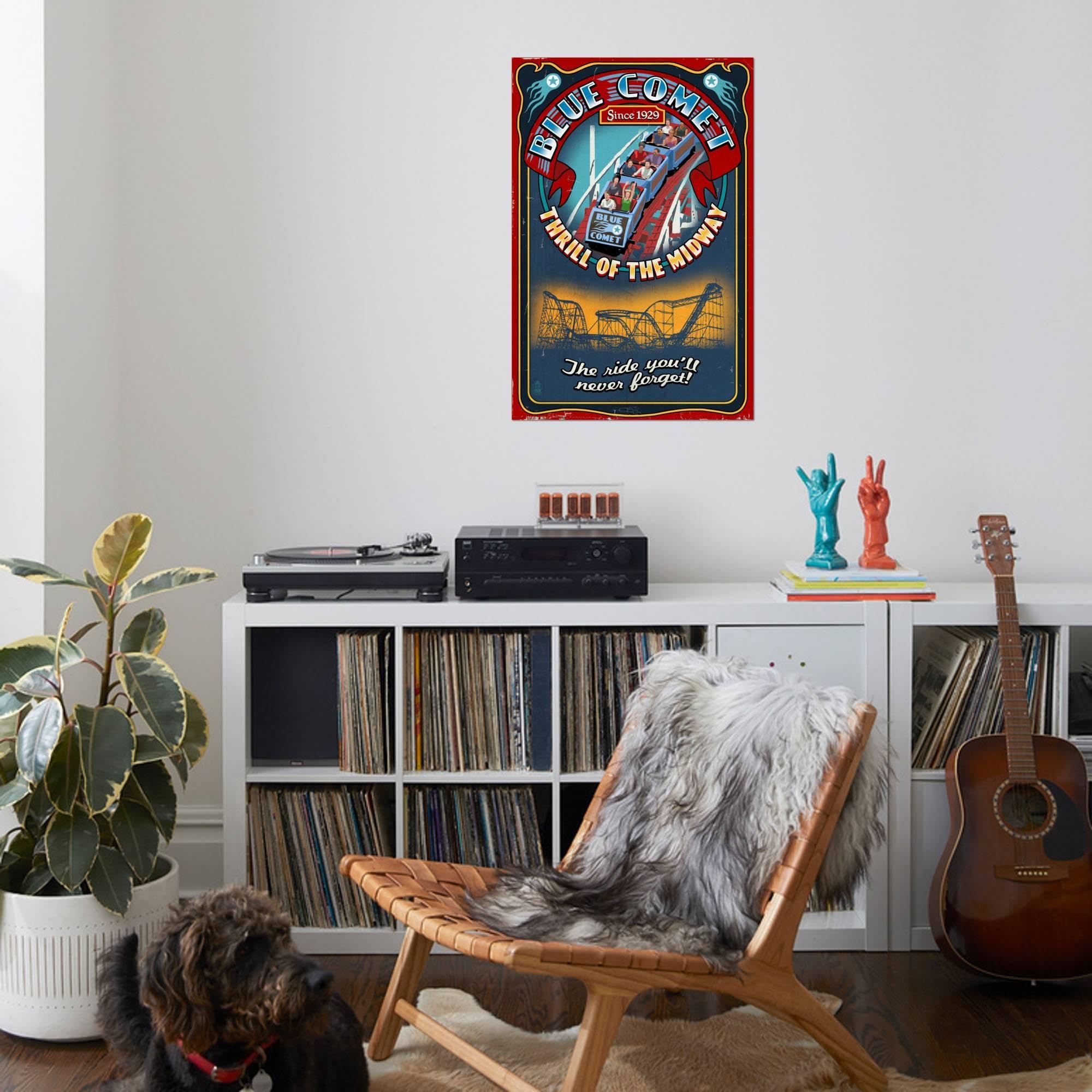 Amazon.com: AllPosters Wall Art Print Roller Coaster - Vintage