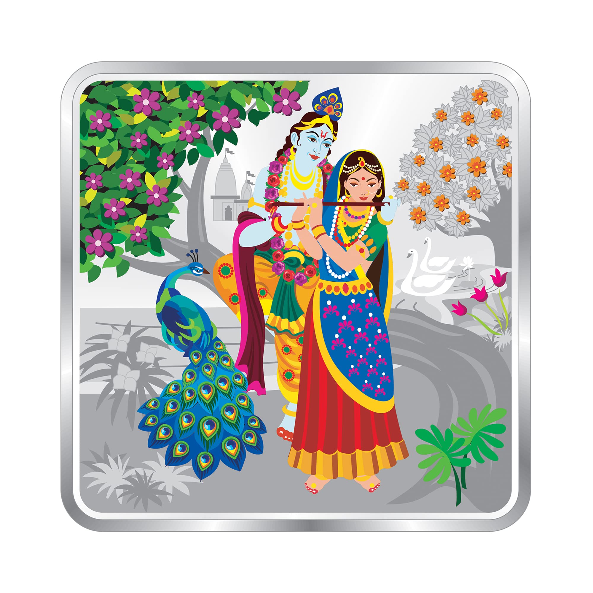 ACPL Precious Moments Bis Hallmarked Radha Krishna Square Silver Coin 50 Gram 999 Purity (B0BYZRMHKD) Amazon Price History, Amazon Price Tracker