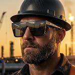 Enforcer Safety Sunglasses for Men (Z87.1Rated) Tinted Safety Glasses for Men & Women - lunettes de soleil homme