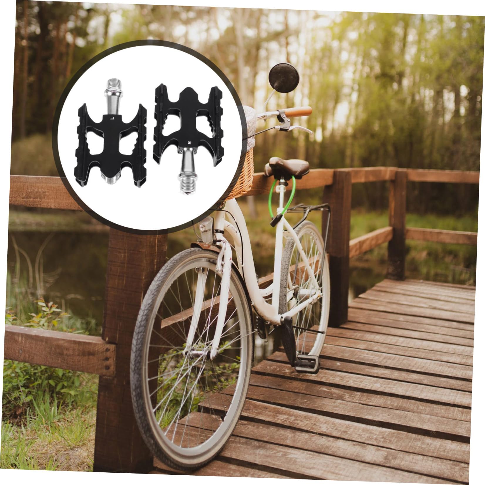 VANZACK Pedales de Bicicleta Planos Antideslizantes para Ciclismo Accesorios de Aleación Ligeros para Montaña y Carretera Repuestos para Pedales