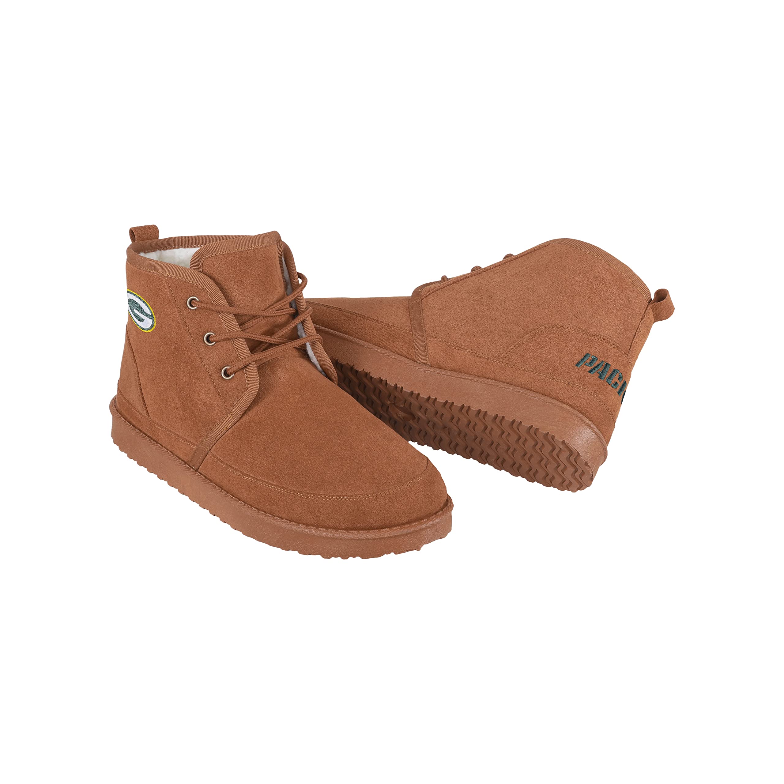 FOCO Green Bay Packers NFL Mens Team Logo Sherpa Lined Boot - 7