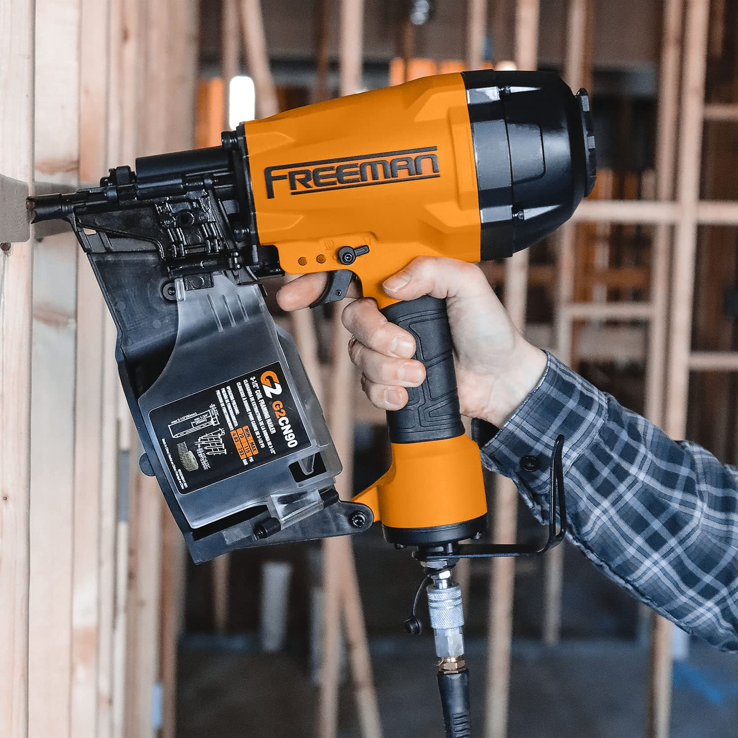Nail Gun Cordless With Battery Freeman PCN65 Pneumatic 15 Degree