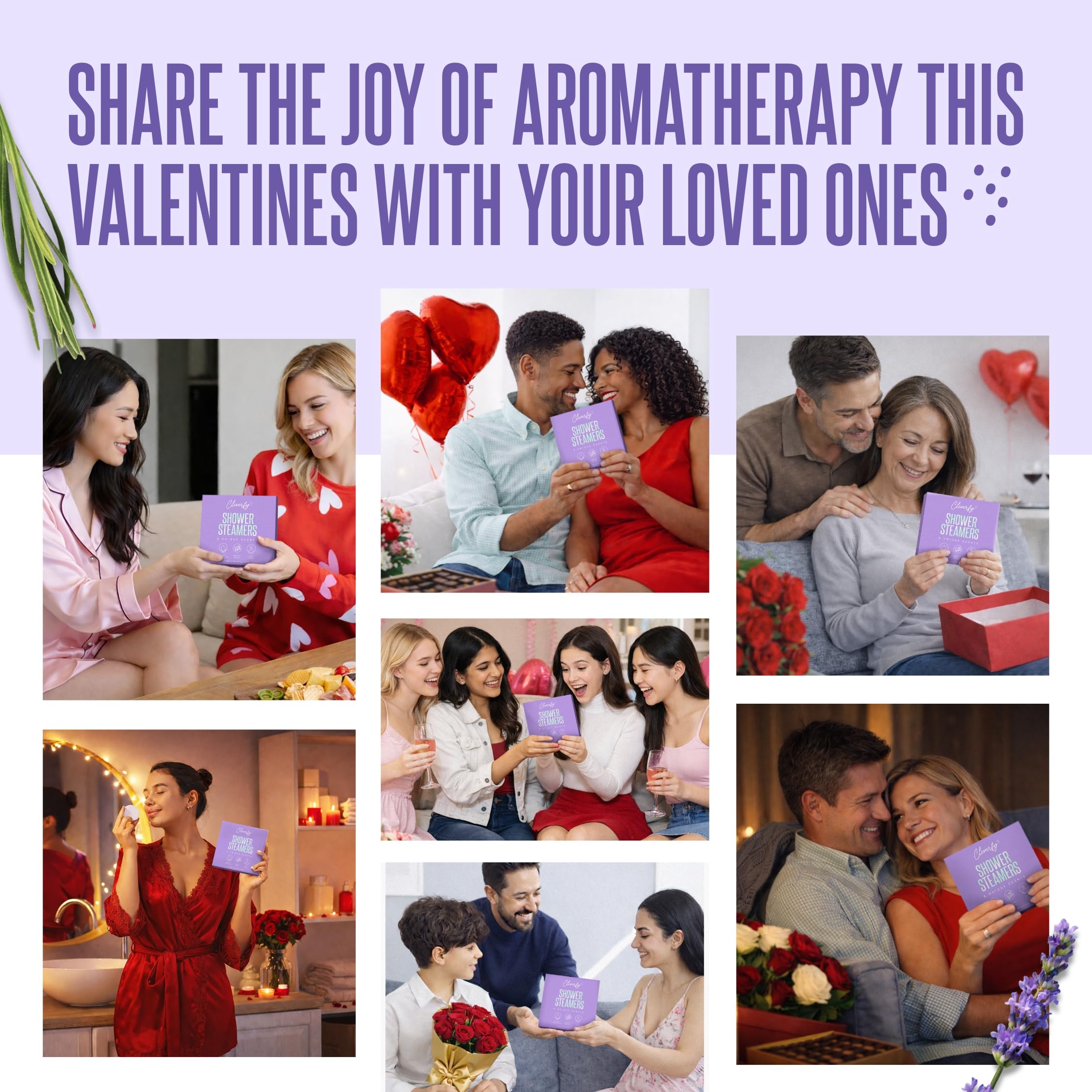 Cleverfy Shower Bombs Aromatherapy - Gift Set of [6] Shower Steamers - With Essential Oils For Home Spa. Shower Melts a.k.a. Vaporizing Shower Tablets are Perfect for Sinus Relief