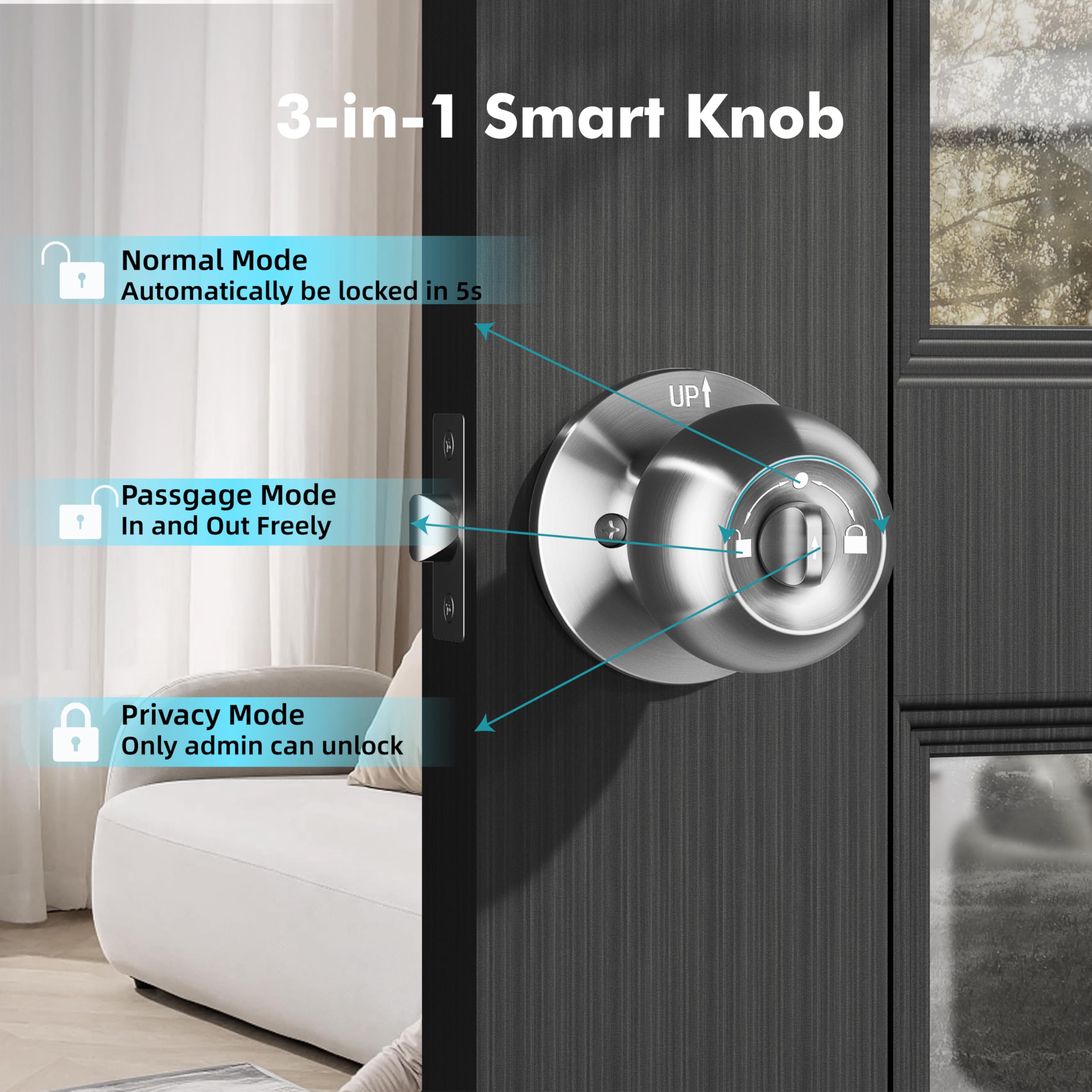 Smart Keypad Door Lock - Keyless Entry -3 Smart Keypad Door Lock - Keyless Entry -3