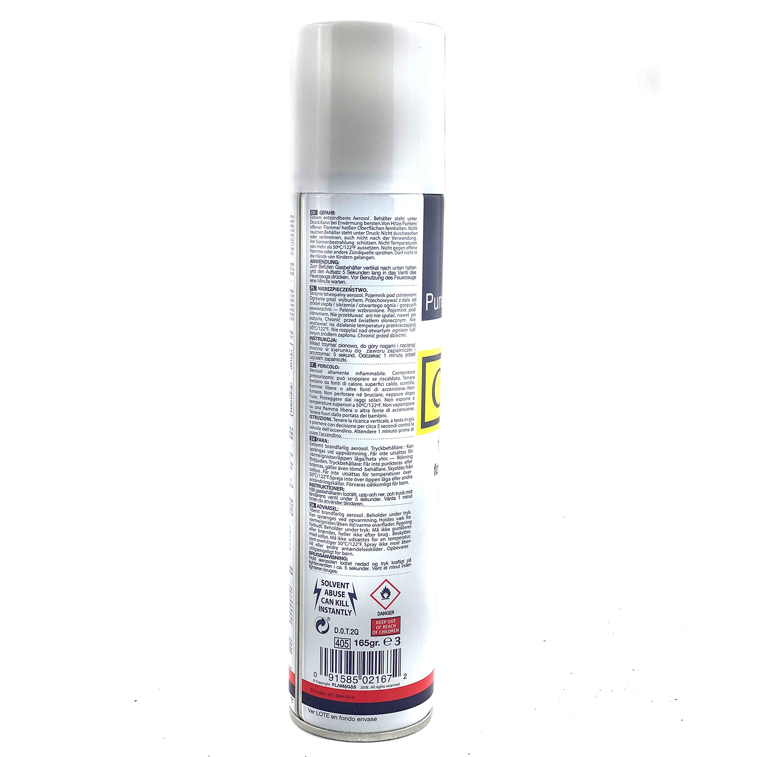 Clipper Accendino Gas 2 x 300 ml ISO Butano Ricarica per Accendini, Creme Brulee, Bruciatore da Cucina Jet Flame Accendino con Adattatore nel Coperchio