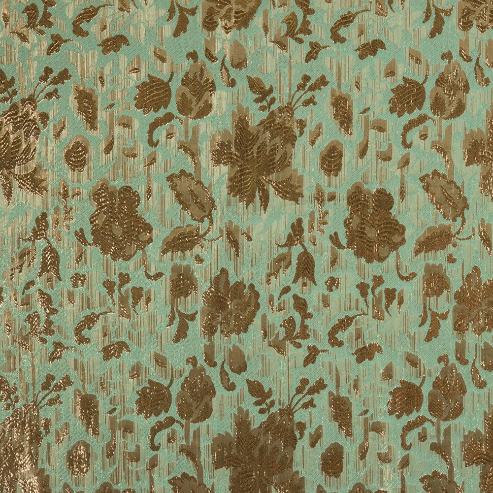 Phillip Lim Metallic Gold/Jade Cream Floral Jacquard