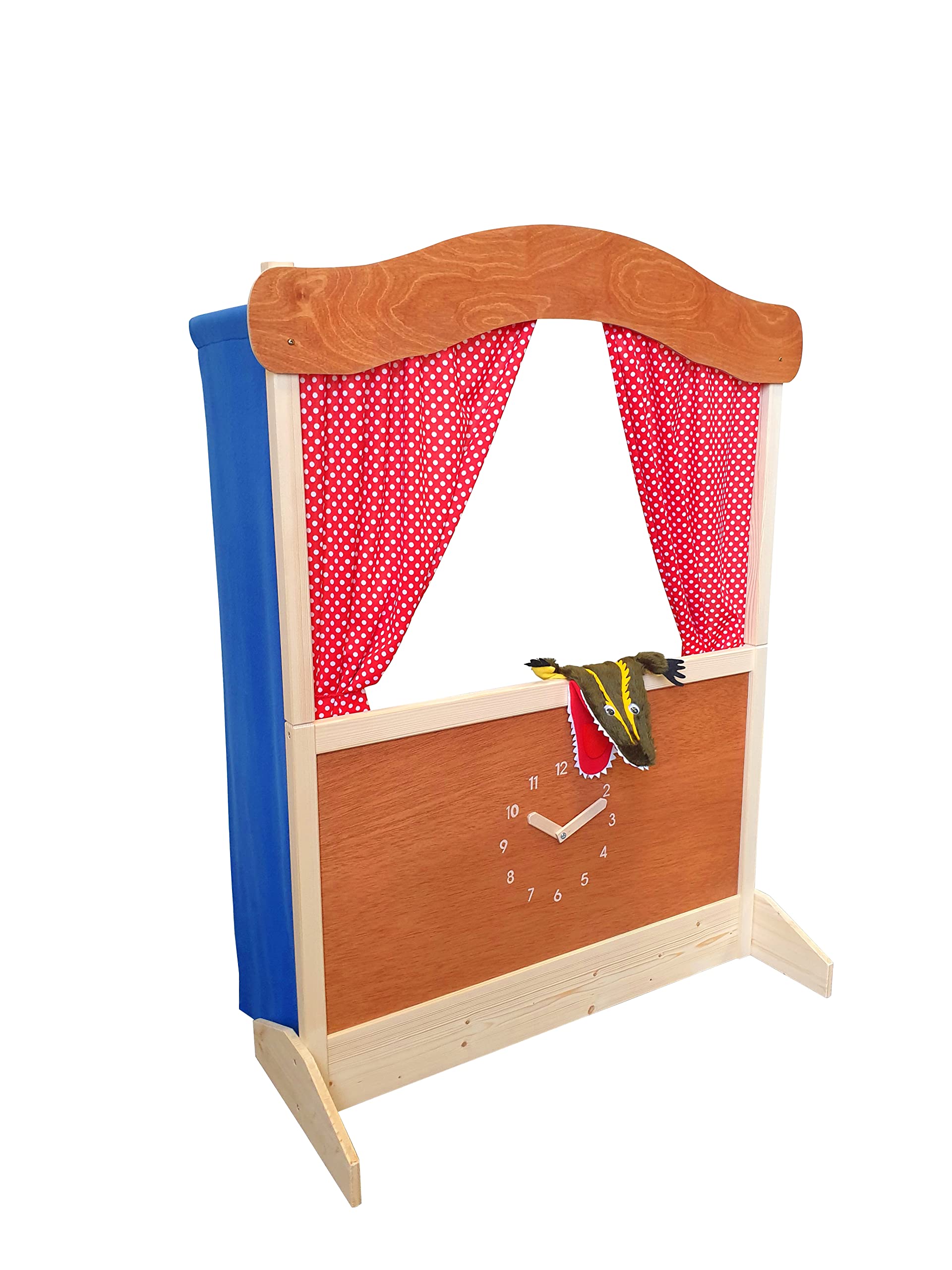 KERSA Kasperltheater Holz, Uhr verstellbar