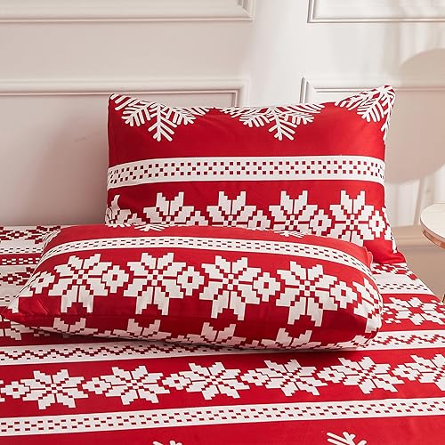 Miniatura 4 de LAMEJOR Juego de sábanas tamaño Queen con patrón de olas oceánicas 3D con bolsillos profundos de 14 pulgadas, 4 piezas, 1 sábana encimera, 1 sábana