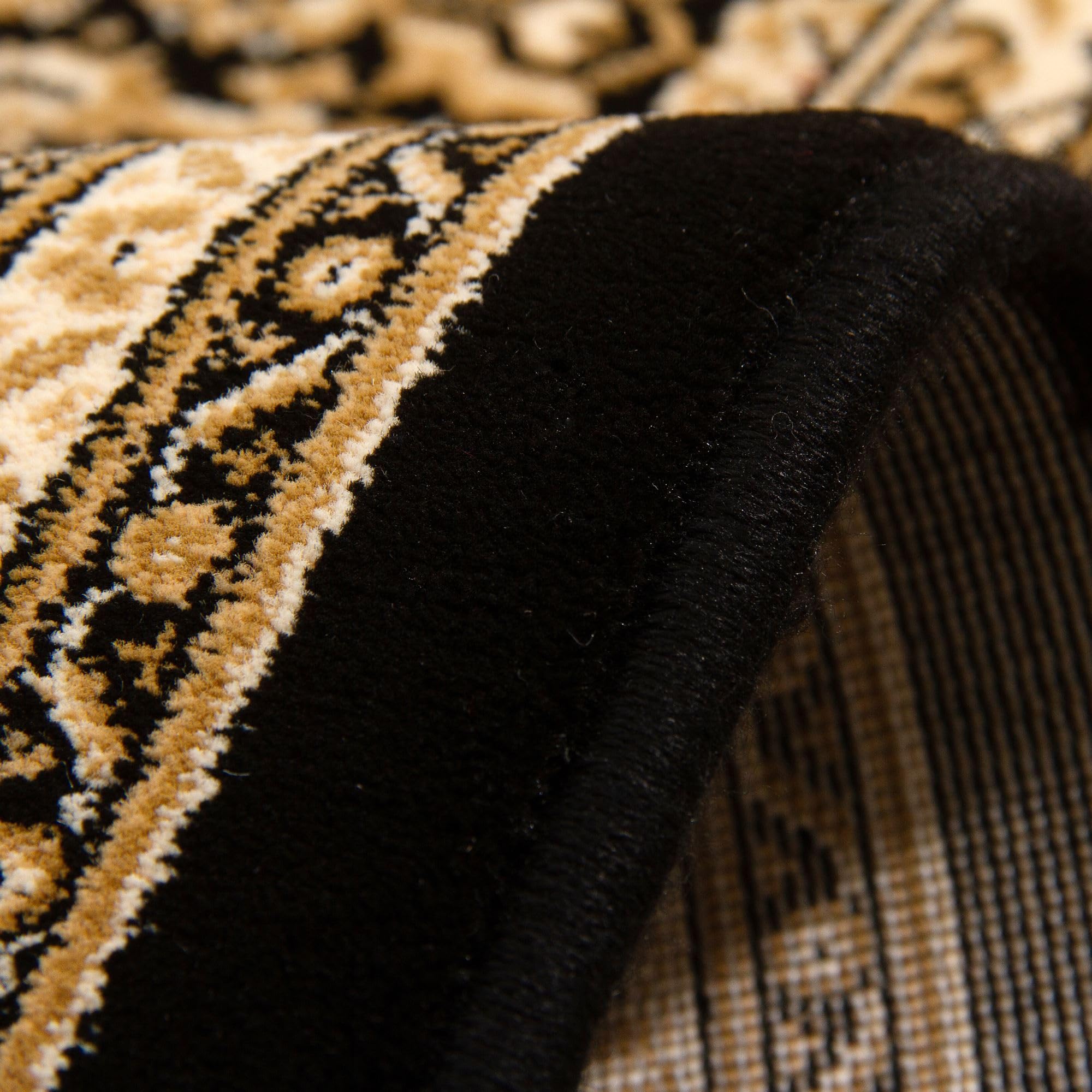 Steffensmeier Wohnzimmerteppich Classical Quality | Wohnzimmer | Beste Qualität | Orientalisch | Creme Schwarz Bidjar, Größe: 80x150 cm