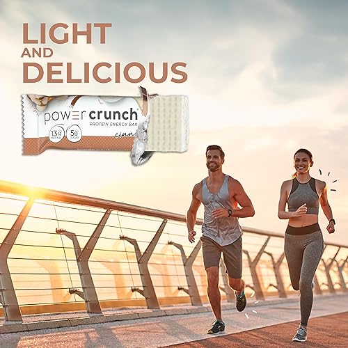 Miniatura 4 de Power Crunch Barras de oblea de proteínas, bocadillos ricos en proteínas con delicioso sabor, rollo de canela, 1.4 onzas (12 unidades)