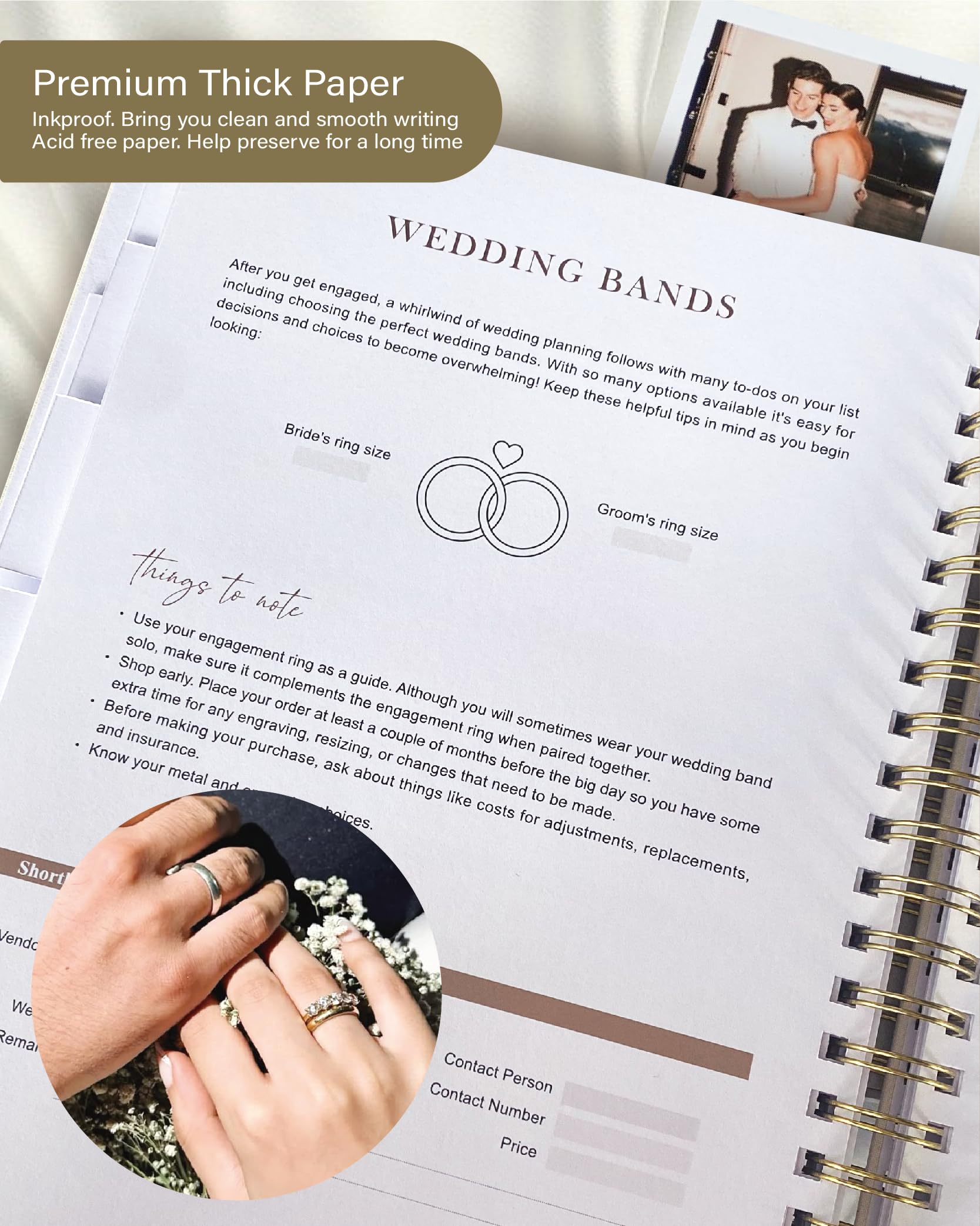 Hochzeitsplaner für die Braut – Hochzeitsplanungsbuch und Organizer, Braut-Hochzeitsplaner-Buch & Ordner