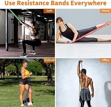Resistance Bands Set, 5 Different Levels Pull Up Assistance Bands(8-125LB)