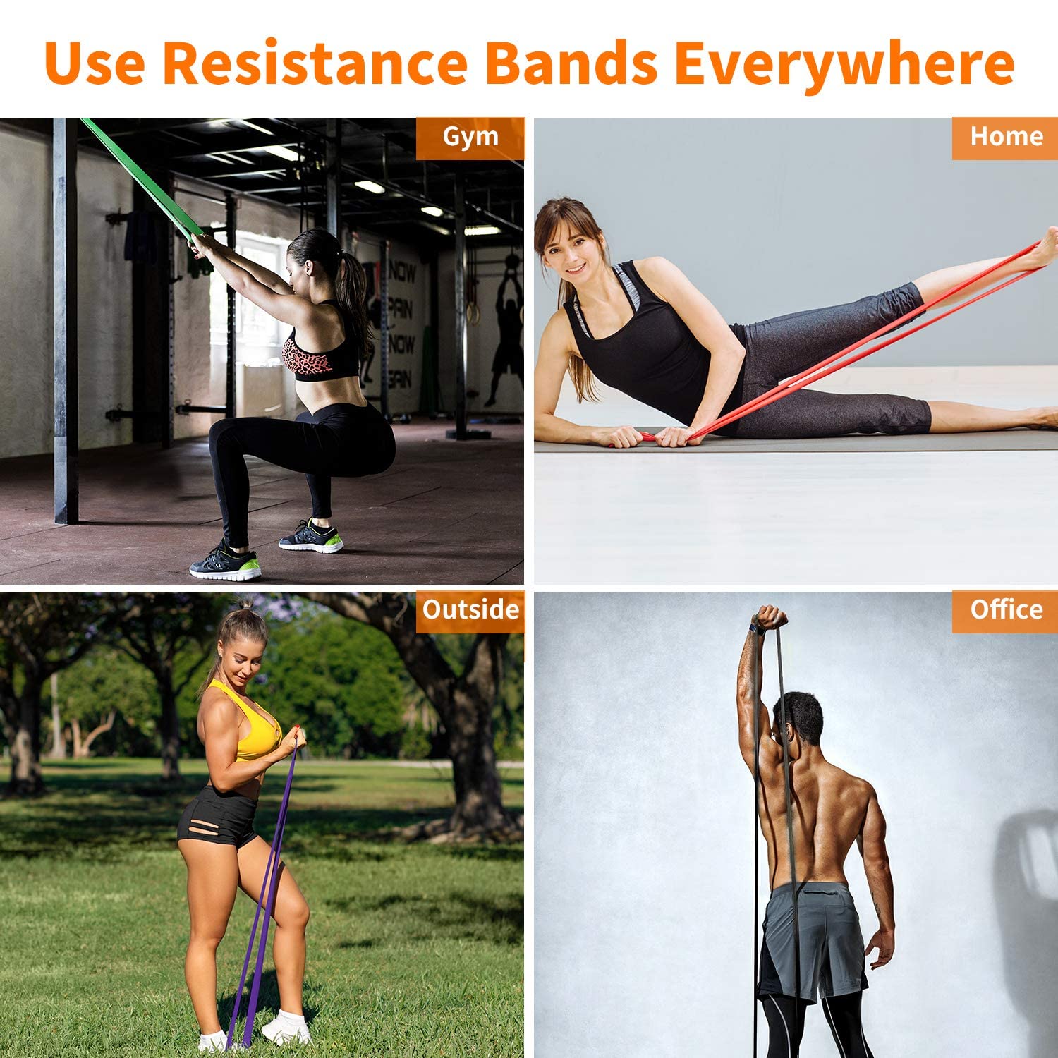 Set De 3 Bandes élastiques De Musculation POWER BANDS A+ - Latex Naturel, Pochette Et Guide PDF Inclus
