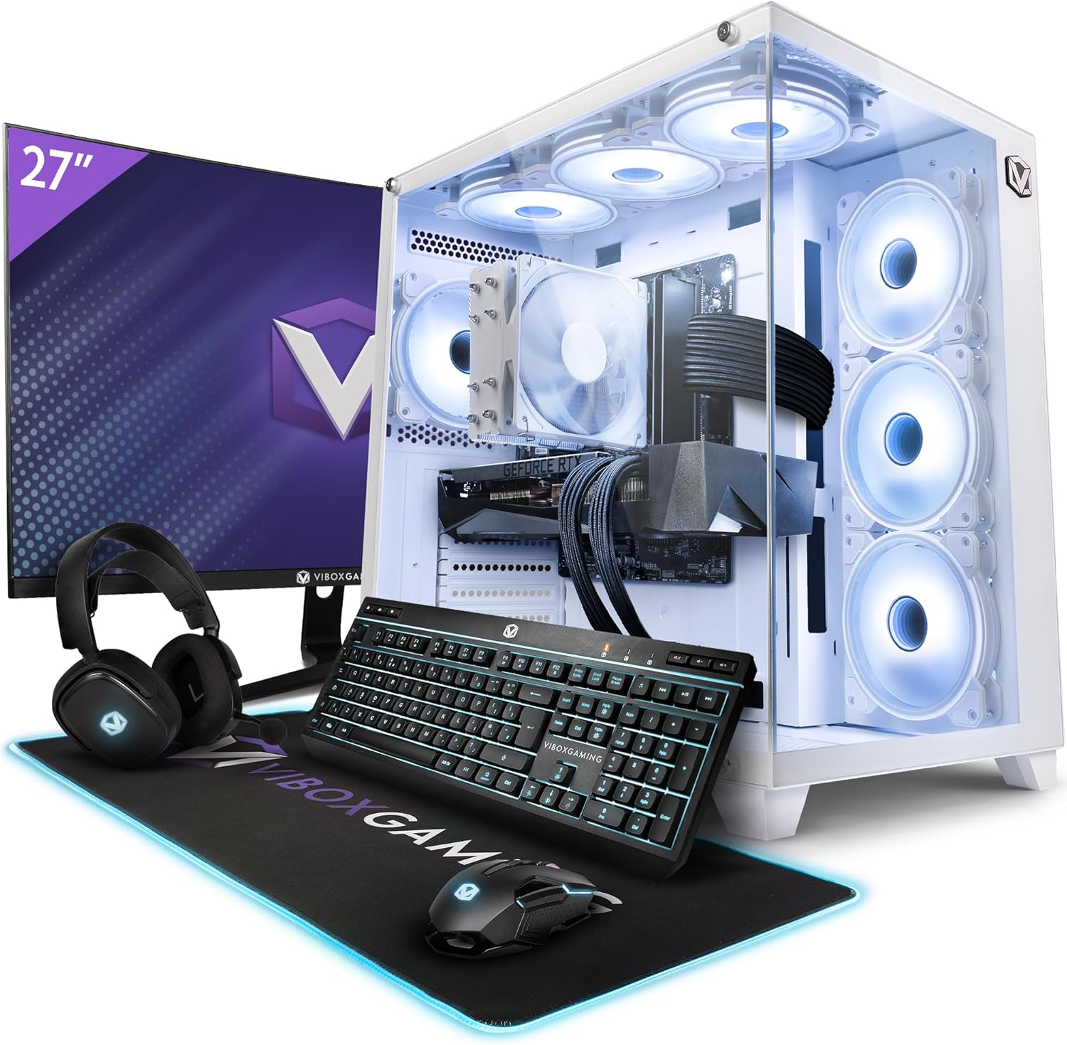 Vibox VIII-46 Gaming PC – 27″ 100Hz Monitor Bundle – Intel i9 10900F Processor – Nvidia RTX 4060 Ti OC 8GB Graphics Card – 32GB RAM – 1TB NVMe SSD – Windows 11 – WiFi