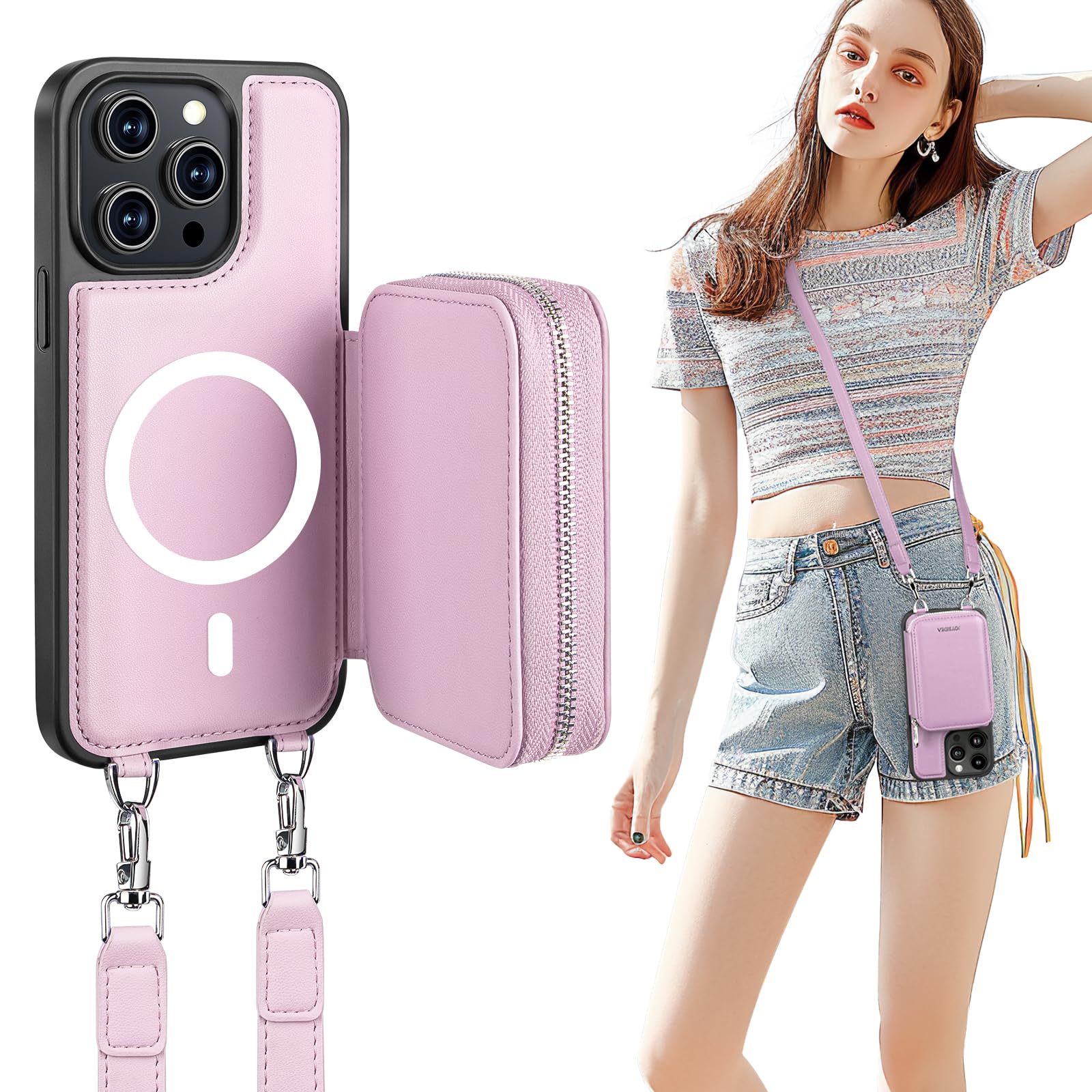 Amazon.com: JOYSIDEA for iPhone 15 Pro Wallet Case, Magsafe