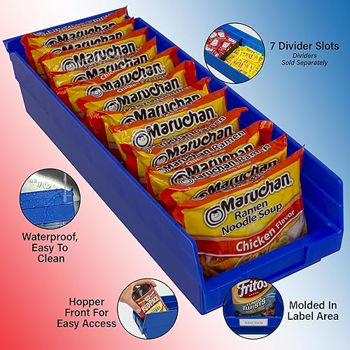 Miniatura 4 de Akro-Mils 30138 Contenedores de plástico para estantes, contenedores de almacenamiento resistentes para organización de garaje, armario y cajones,