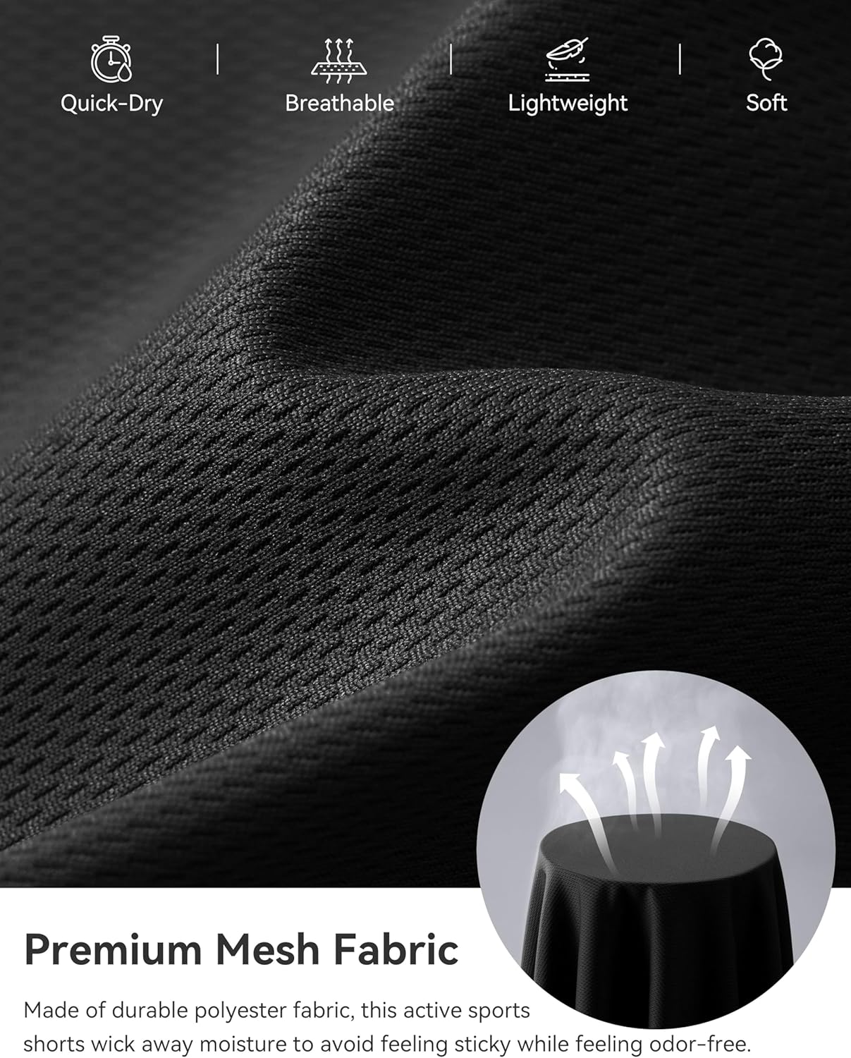 G Gradual Men's 11" Long Basketball Shorts with Zipper Pockets Drawstring Mesh Lightweight Gym Athletic Shorts for Men - Image 4