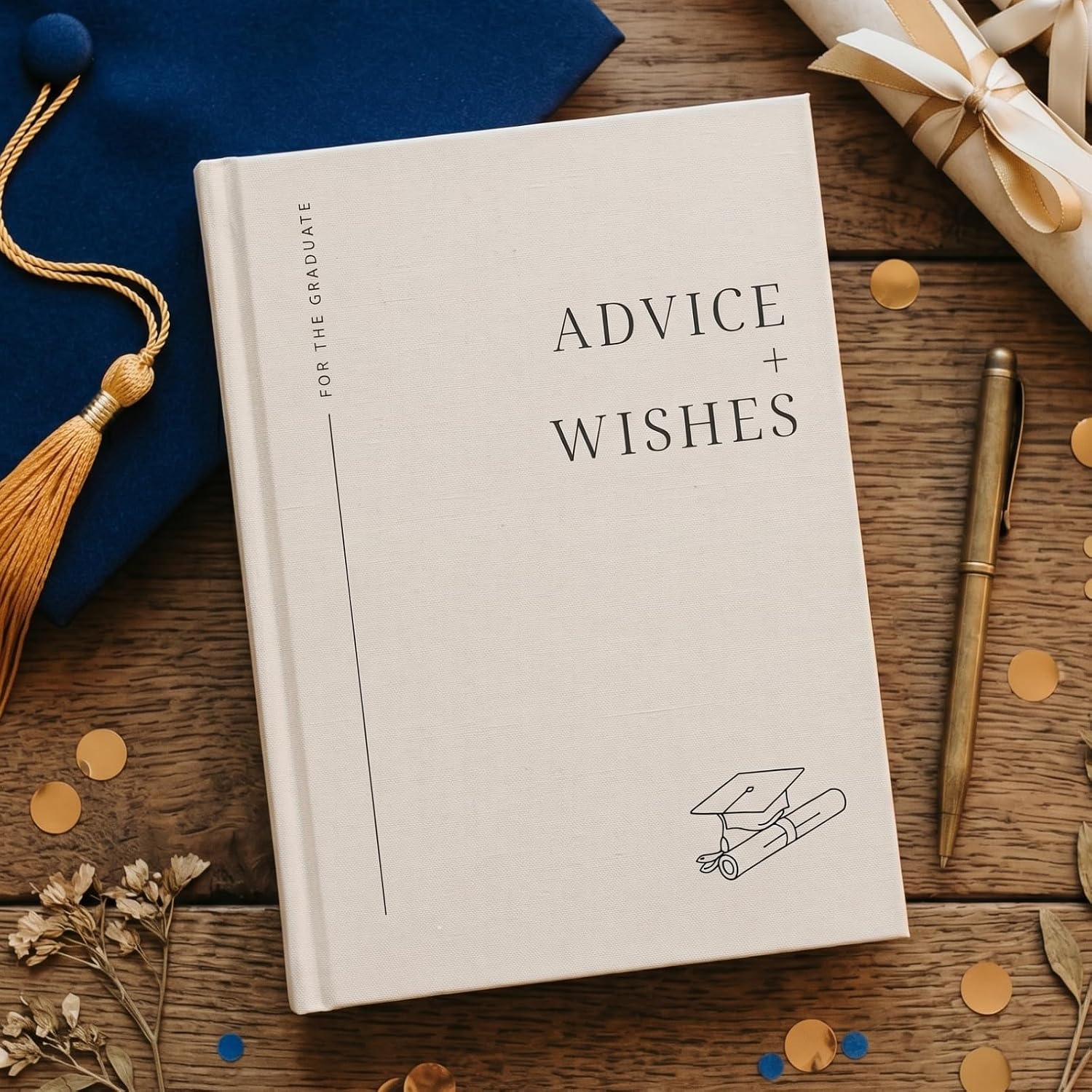 Crtiin Graduation Guest Book Graduation Guest Sign in Book Memory Signature Scrapbook Simply and Elegant College Graduate Gifts for Advice Wishes 2026 Congratulations Party Favor