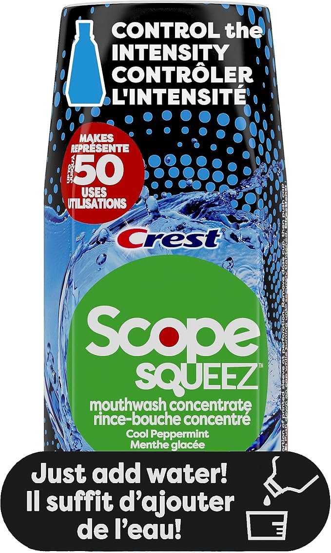 Scope Squeez Mouthwash Concentrate, Cool Peppermint Flavour, 50mL