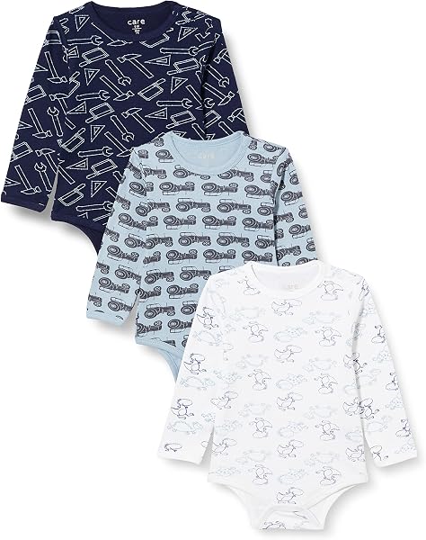 Care Bébé Garçon et Fille Bodys Manches Longues En Coton (Lot de 3 et 6) - 1