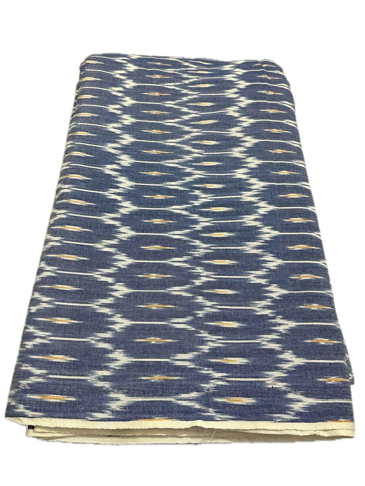 Pochampally Ikkat Cotton Fabric Unstitched Blouse, Kurthi, Long Frock, Shirt Pieces Fabric Material for Women, Men and Childrens-image-15