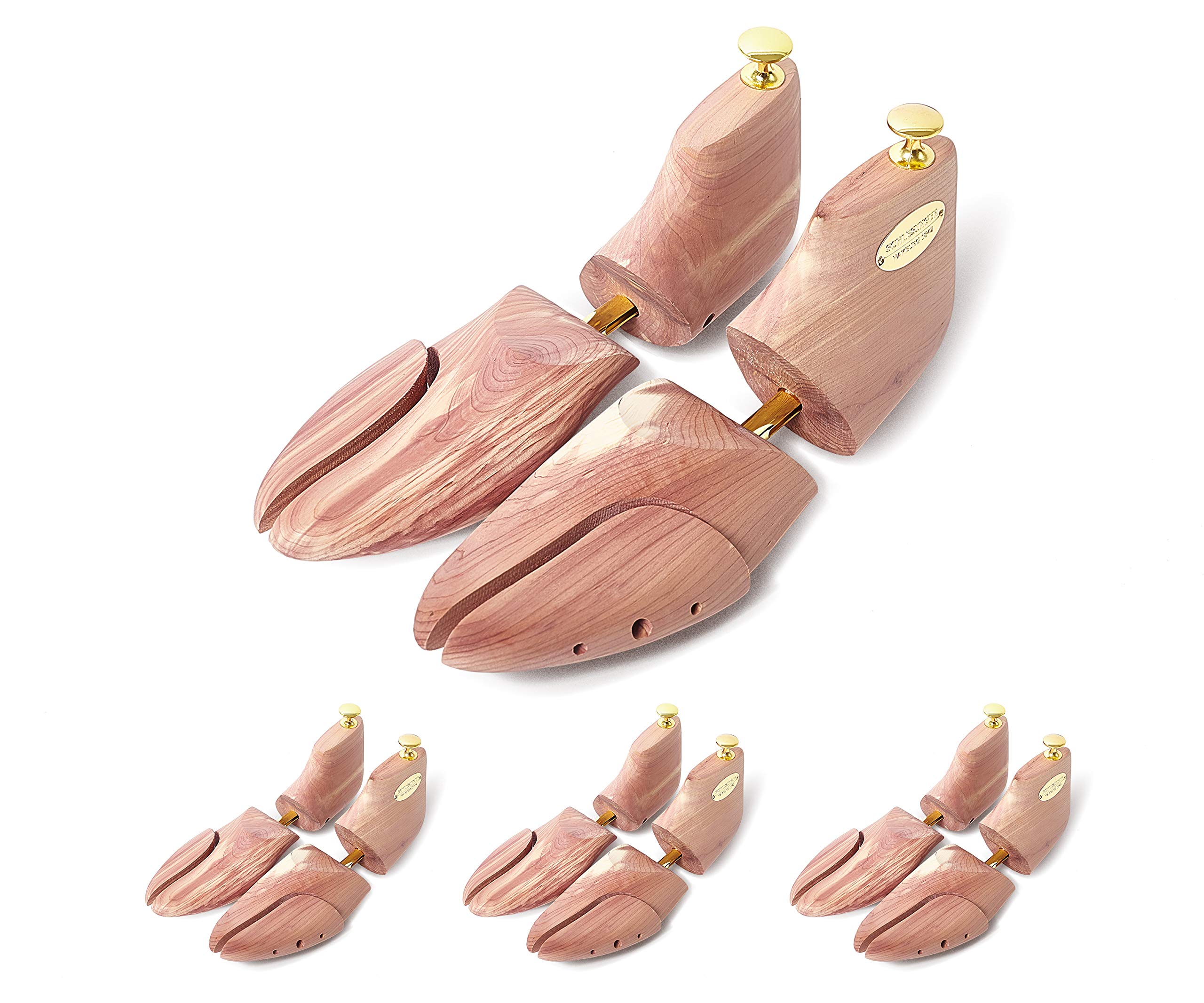 Schlesinger – 4 Paar Premium Herren Stiefelspanner/Schuhspanner aus edlem Zedernholz für eine optimale Pflege von Stiefeln und Boots. Modell Graf. Größe 39 – 48.