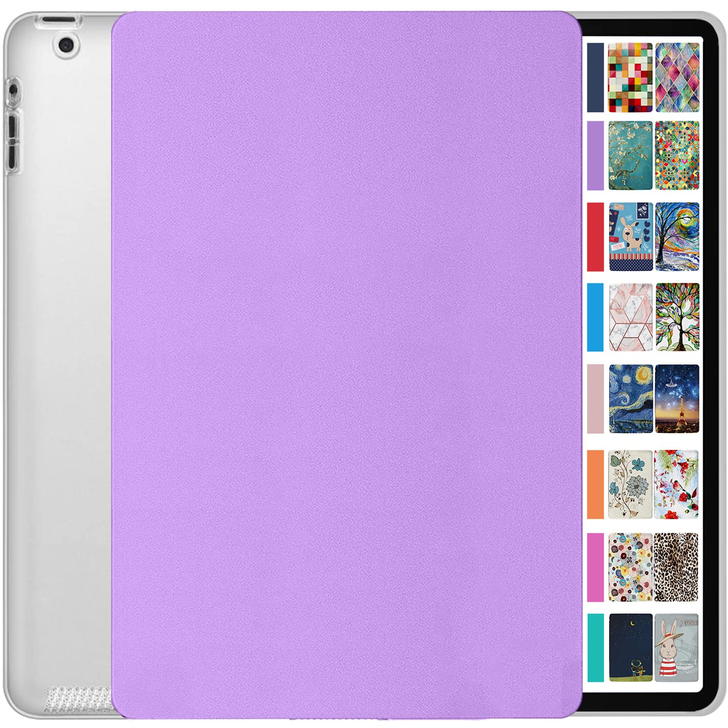 DuraSafe Cases iPad 4th iPad 3rd iPad 2nd Gen - 9.7 Inch [ iPad 4 3 2 Gen Old Model ] A1396 A1416 A1430 A1403 A1458 A1459 A1460 A1395 A1397 Hard Shell Protective Stand Cover - Purple