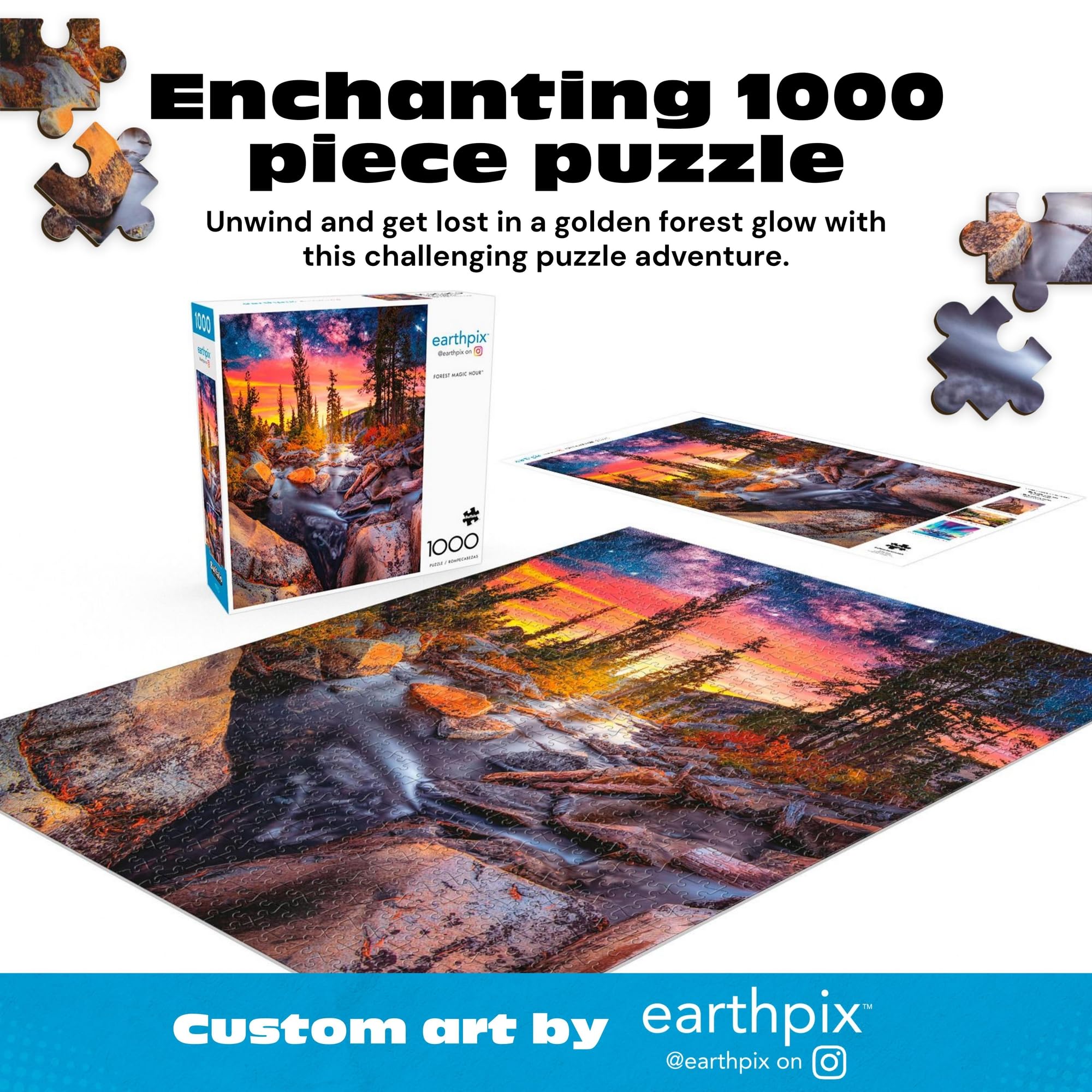 Amazon.com: Buffalo Games - Forest Magic Hour - Earthpix - Scenic