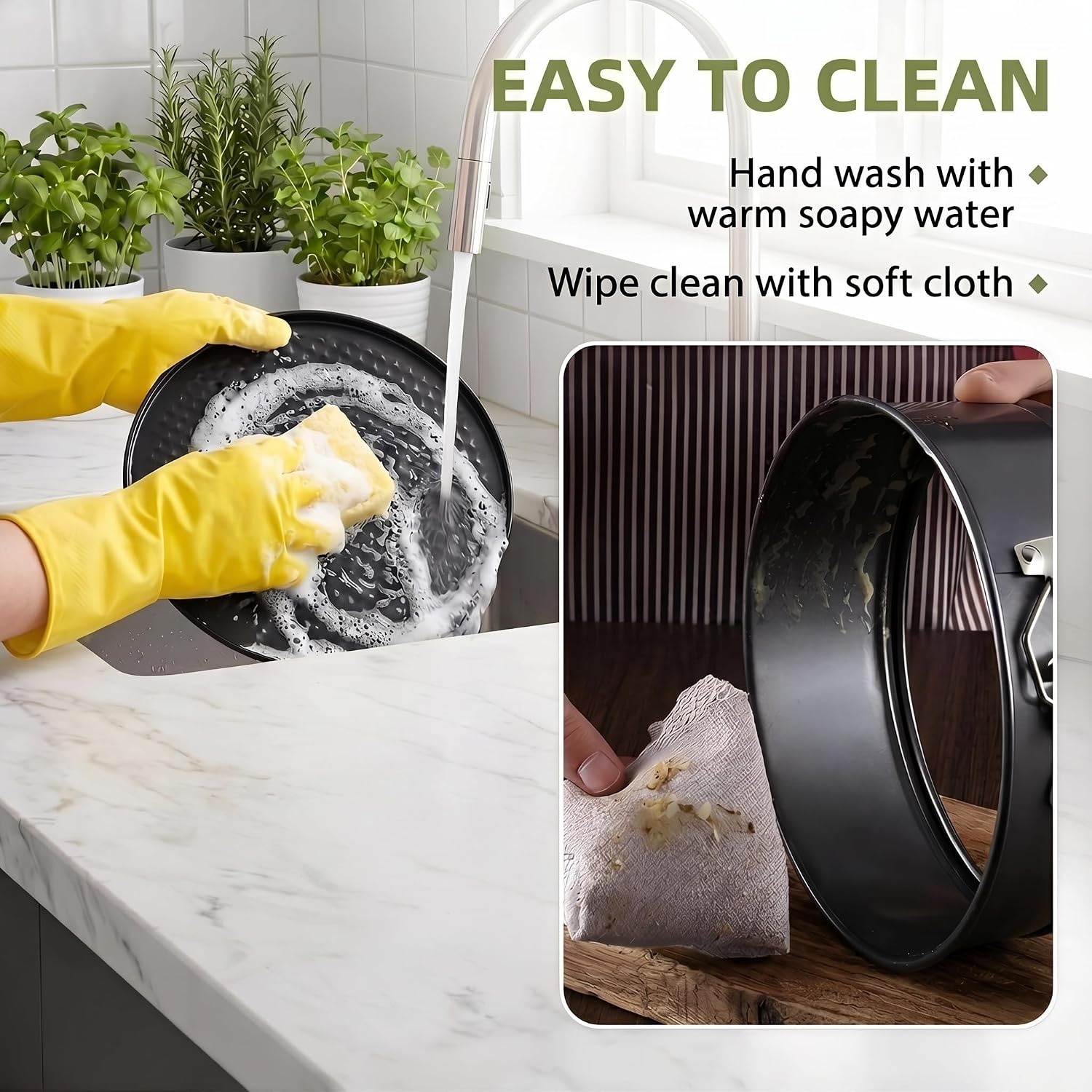 8Inch Springform Pan with Removable Bottom，4mm thickness
