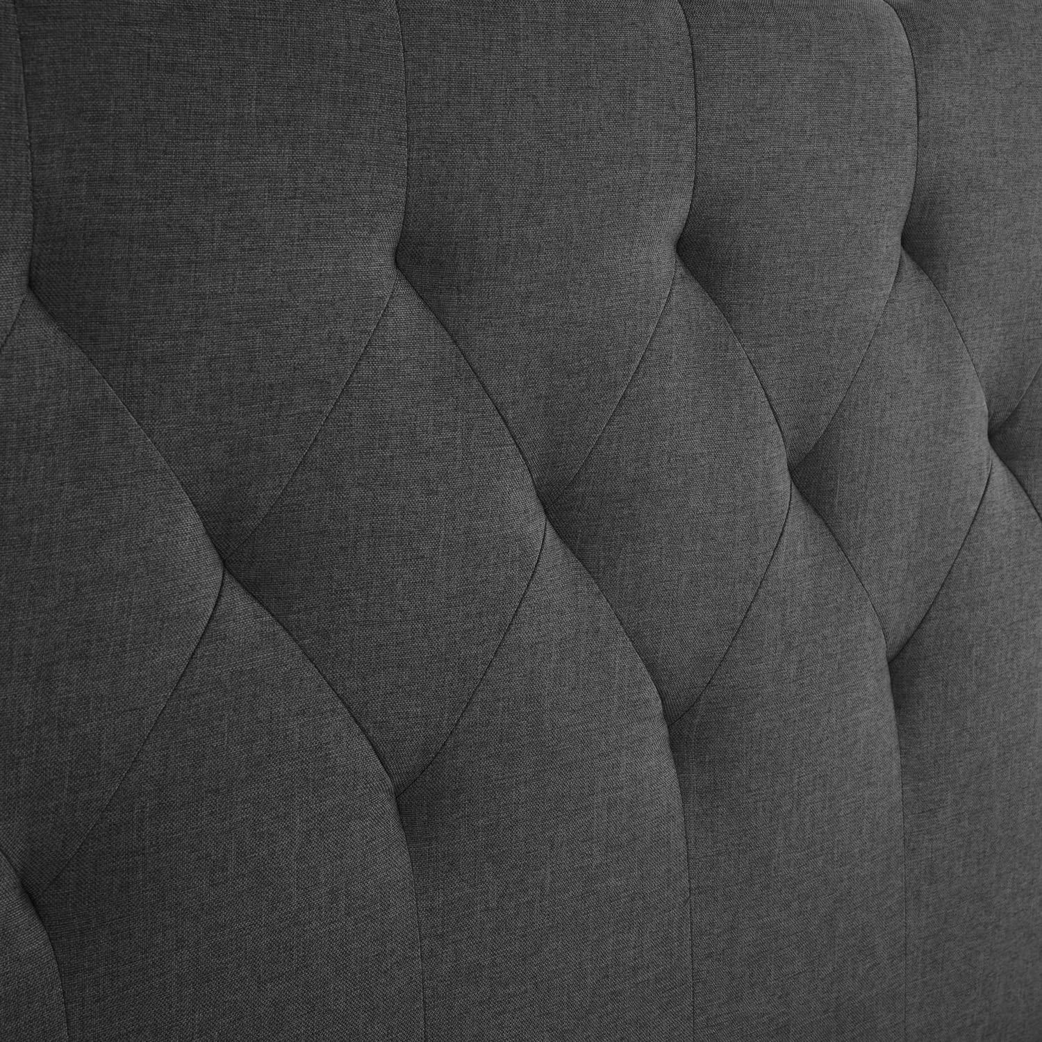 Letto Paris Singolo 80 x 200 PARIS, Grigio Ardesia, Marchio Italiano di Qualità, Doghe INDIPENDENTI Rinforzate, Materiali e Finiture PREMIUM, Sistema Doghe Antirumore, Montaggio Facile e Veloce