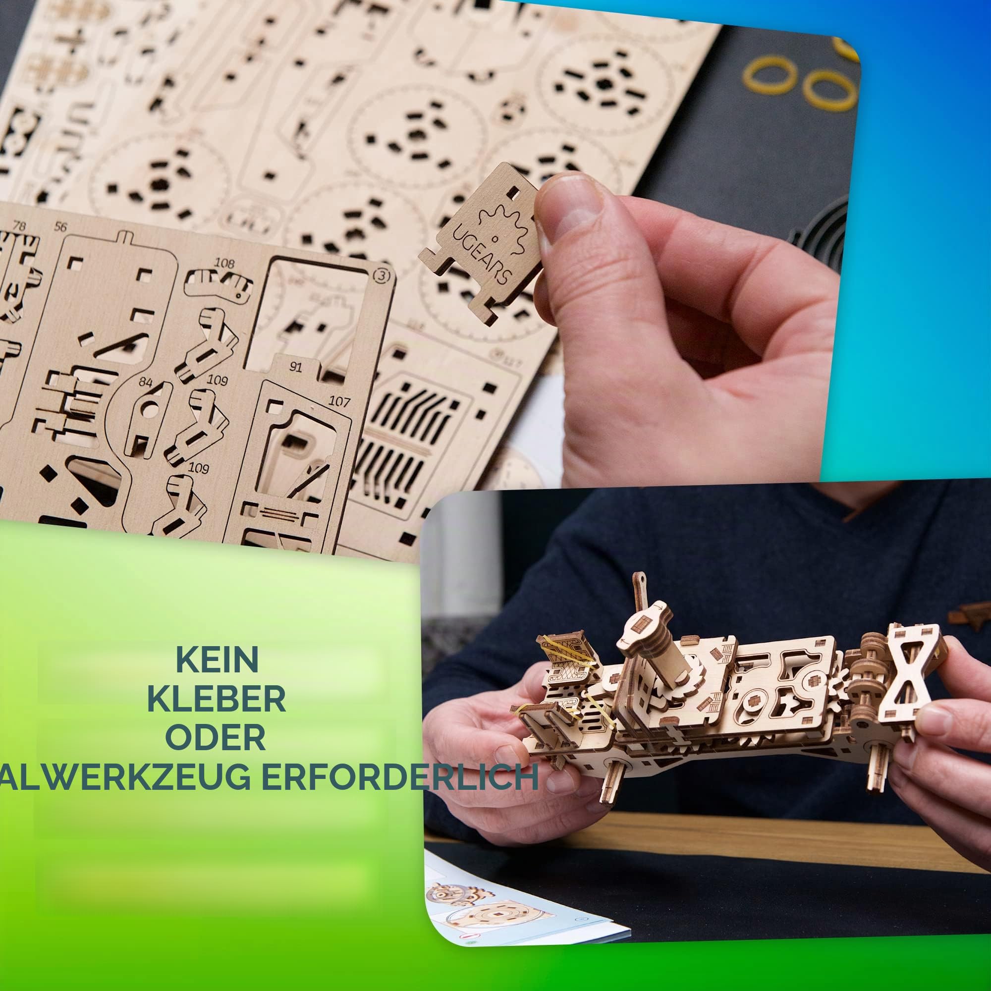 Ugears Dosor-b Kampffahrzeug 3D Holzpuzzle Für Erwachsene - 3D Puzzle Holz Auto Modellbausatz Erwachsene - Modellbau Holz Kampfwagen Bausatz - Magicholz Wagen Modelle Für Den Kreativen Bastelspaß