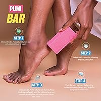 Vista 3 de Mr. Pumice Callus Remover PUMI Bar: Pedicure Stone & Foot/Heel Scrubber - Medium Grit (Assorted Colors) 4 Pack
