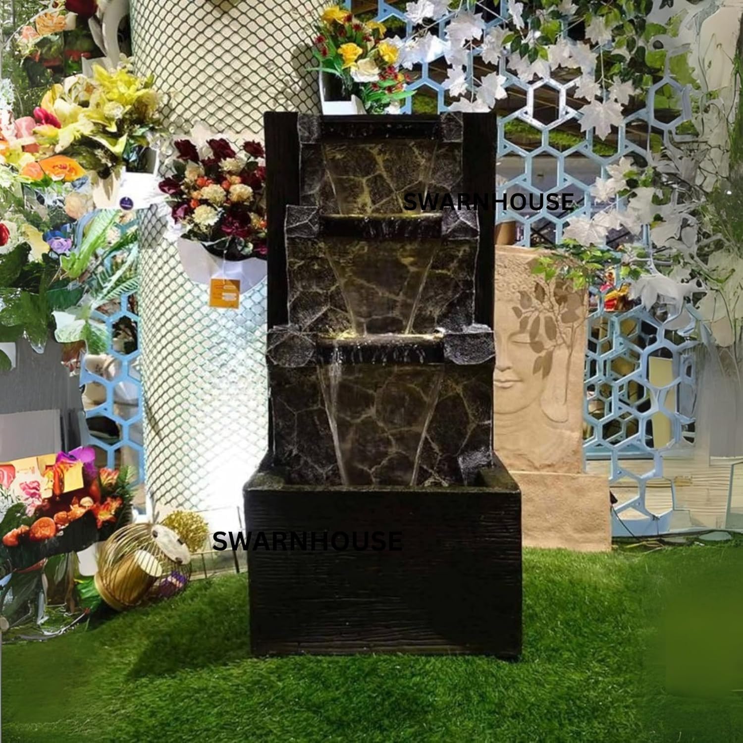 Large Wall Step Water Fountain for Indoor & Outdoor Home and Garden Dcor-image-48