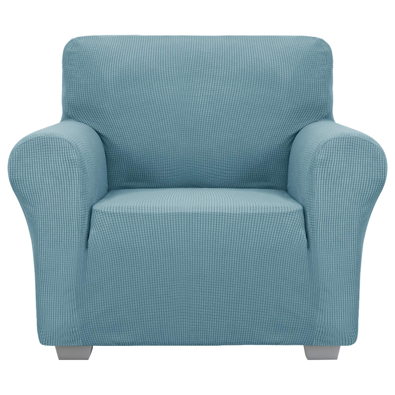 JIVINER Super Stretch Chair Slipcovers with Arms 1-Piece Jacquard Small Checks Living Room Armchair Covers Soft Anti Slip Sofa Couch Furniture