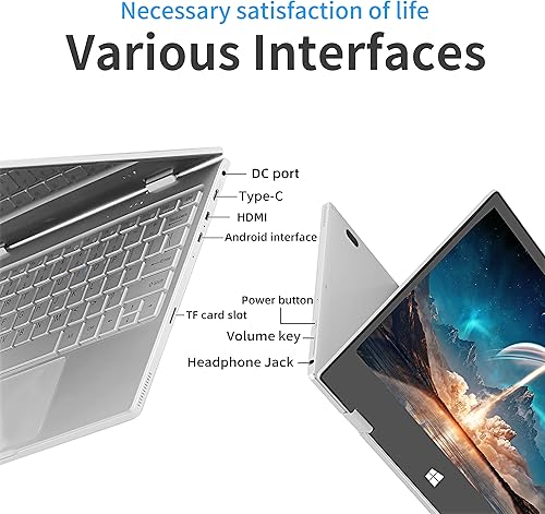 Miniatura 2 de Win 11 Pro2019 OfficeLaptop 2 en 1 de metal con pantalla táctil FHD 2K de 11.6 pulgadas Pentium(R) Plata N6000 16GB RAM 512GB SSD Tableta