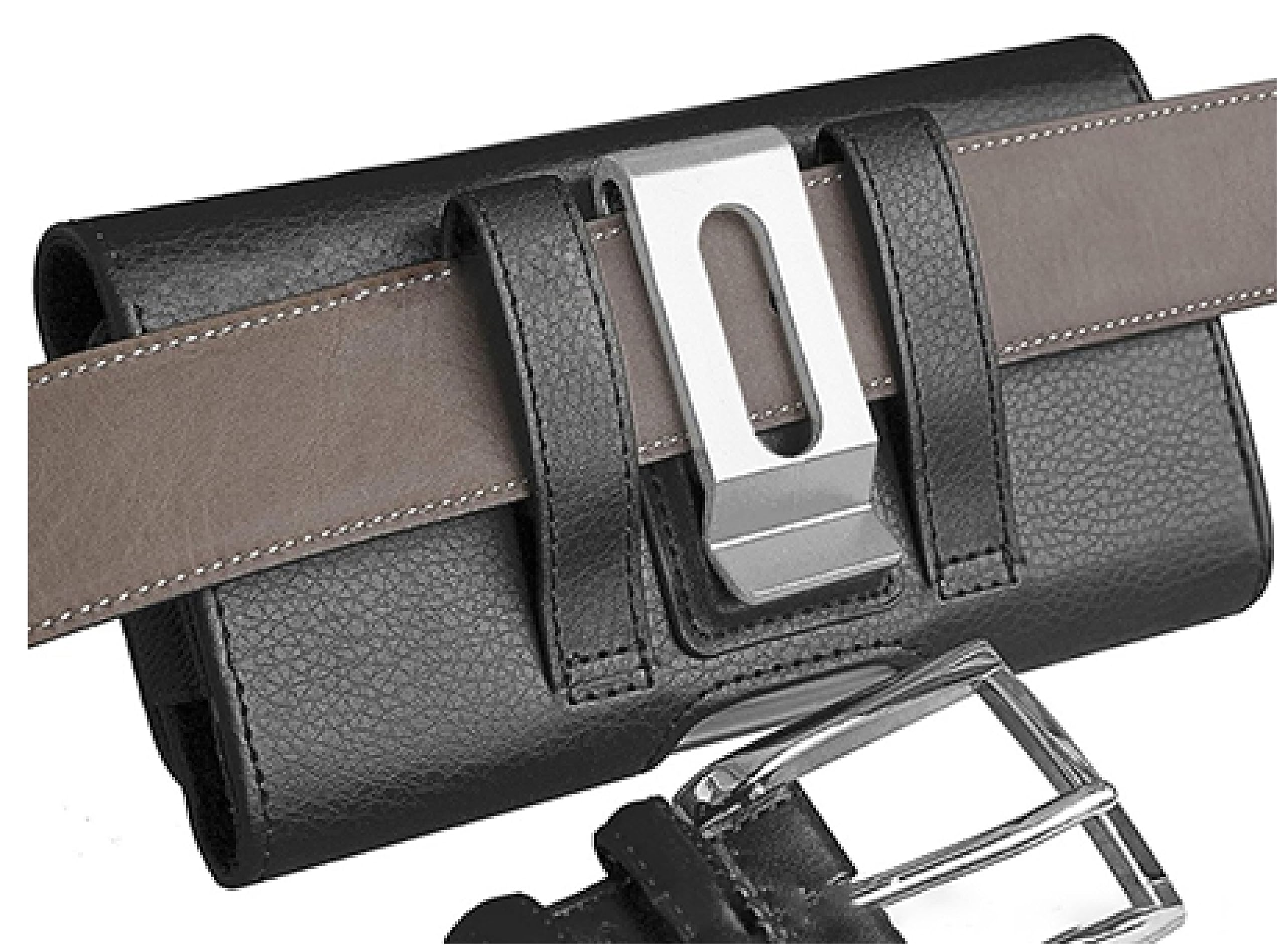 ExtremeCases for Cricket Magic 5G Belt Clip Credit Card Black Medium Pouch Case Phone Cover + Extreme Band