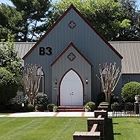 Vista 7 de Números de casa grandes de 8 pulgadas, señalización moderna negra para exteriores, estilo ancho y nunca se oxida, letra A