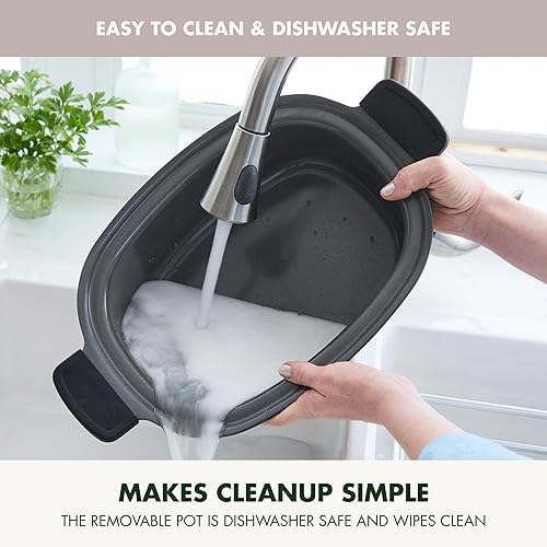 Miniatura 7 de GreenPan - Olla eléctrica programable Elite de cocción lenta 8 en 1, 6 cuartos de galón, tapa y recipiente extraíbles, para lavavajillas, sin PFAS,