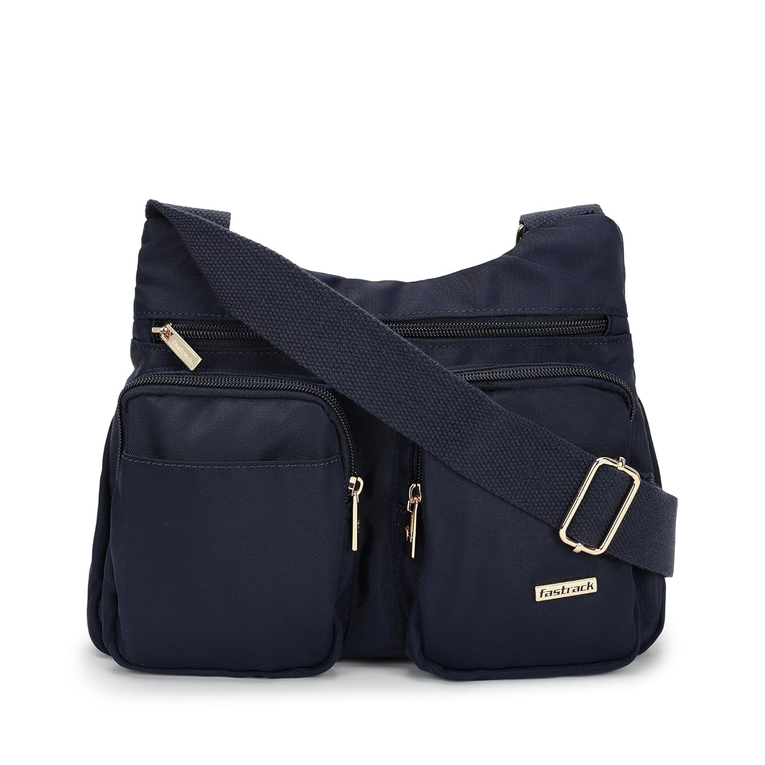 Blue Nylon Sling Bag for Women | Lightweight Twill-Detail Crossbody with 2 Main Compartments, 3 Quick-Access Pockets & Zipper Closure | Everyday Sling for Travel, College & Casual Outings Blue Nylon Sling Bag for Women | Lightweight Twill-Detail Crossbody with 2 Main Compartments, 3 Quick-Access Pockets & Zipper Closure | Everyday Sling for Travel, College & Casual Outings